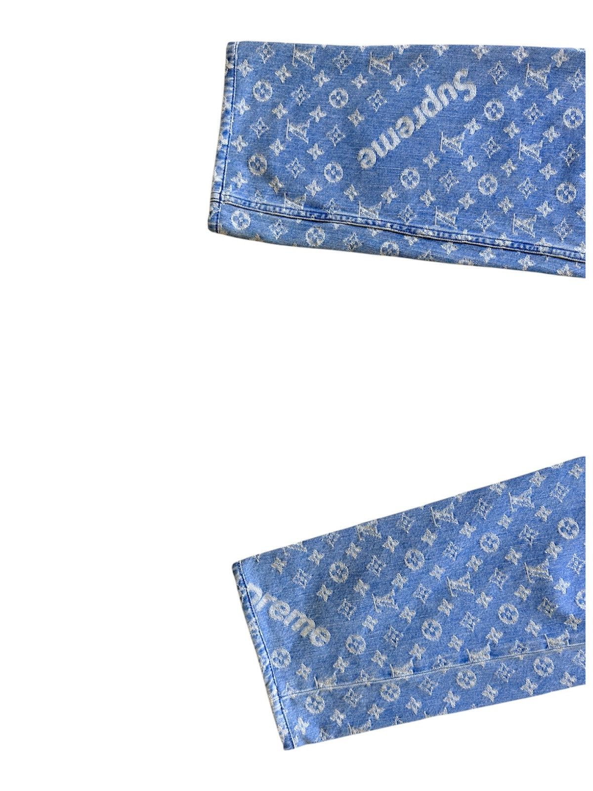 Louis Vuitton × Supreme Louis Vuitton X SUPREME 33 Denim Jeans Blue Monogram Size US 33 - 11 Thumbnail