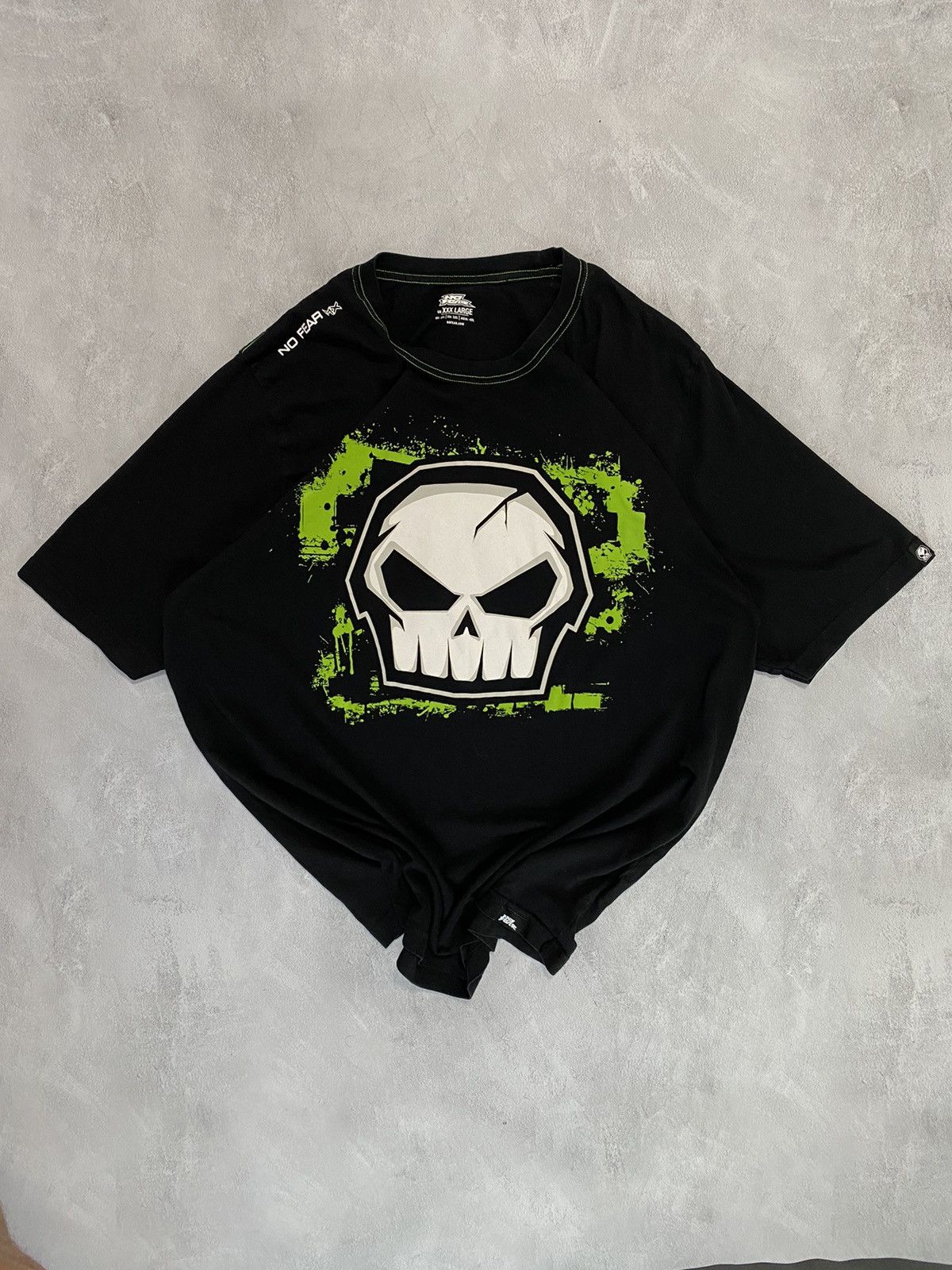 No Fear × Vintage 🙊 T Shirt No Fear Big Logo Skeleton Skull Logo Size US XXL / EU 58 / 5 - 1 Thumbnail