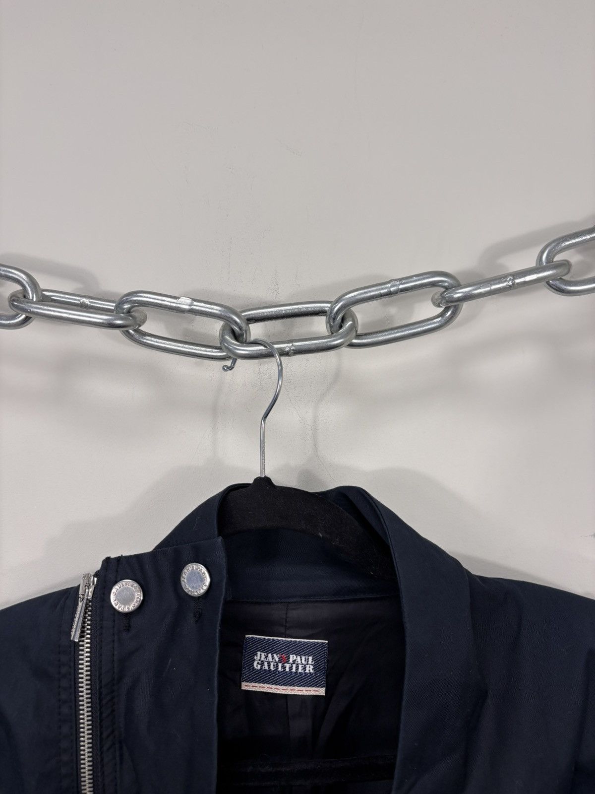 Jean Paul Gaultier Jean Paul Gaultier Women’s Navy/Black Asymmetrical Jacket Size L / US 10 / IT 46 - 5 Thumbnail