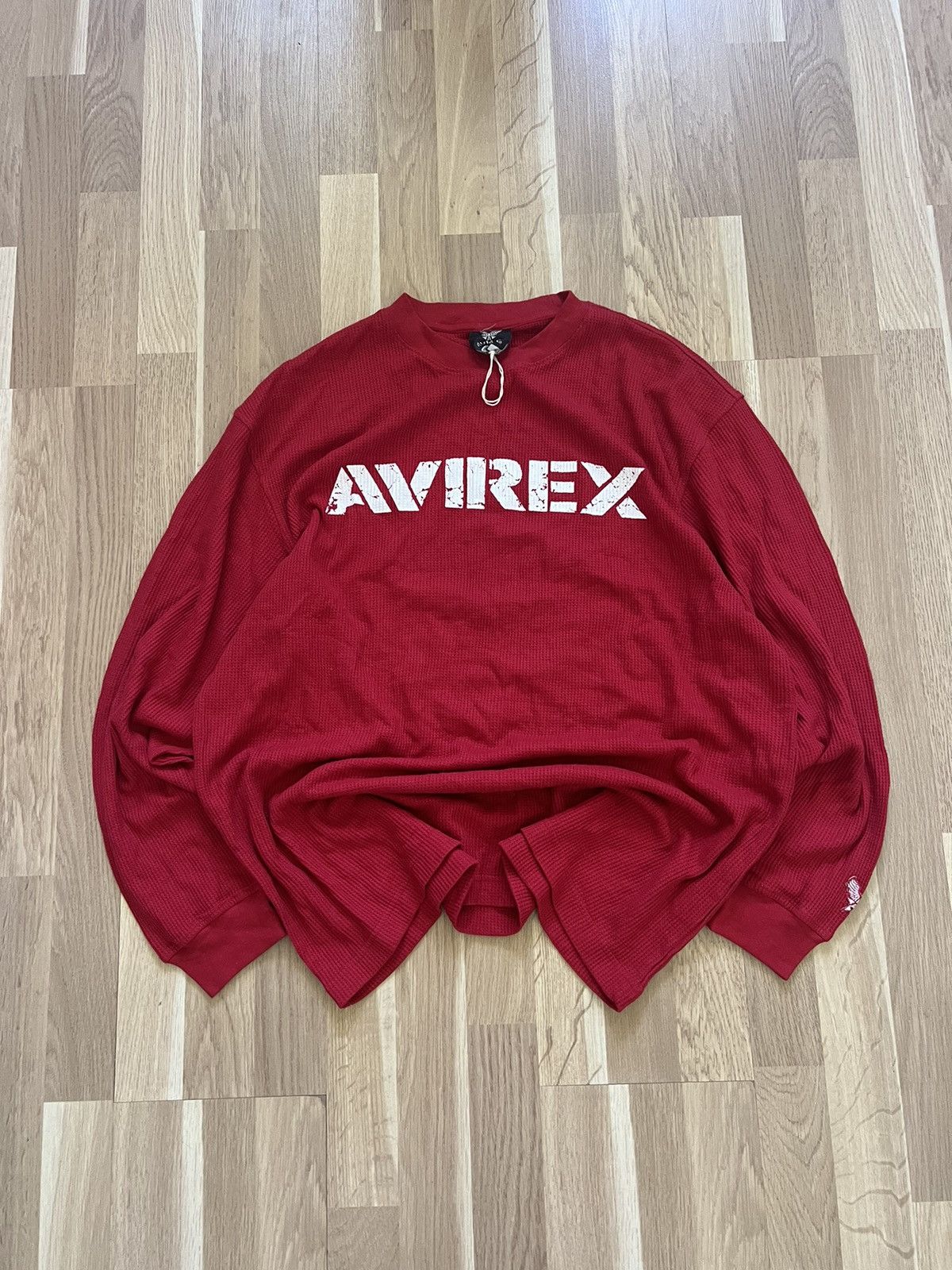 Avirex × Vintage Avirex vintage long sleeve flying big logo red archive 90s Size US L / EU 52-54 / 3 - 1 Thumbnail