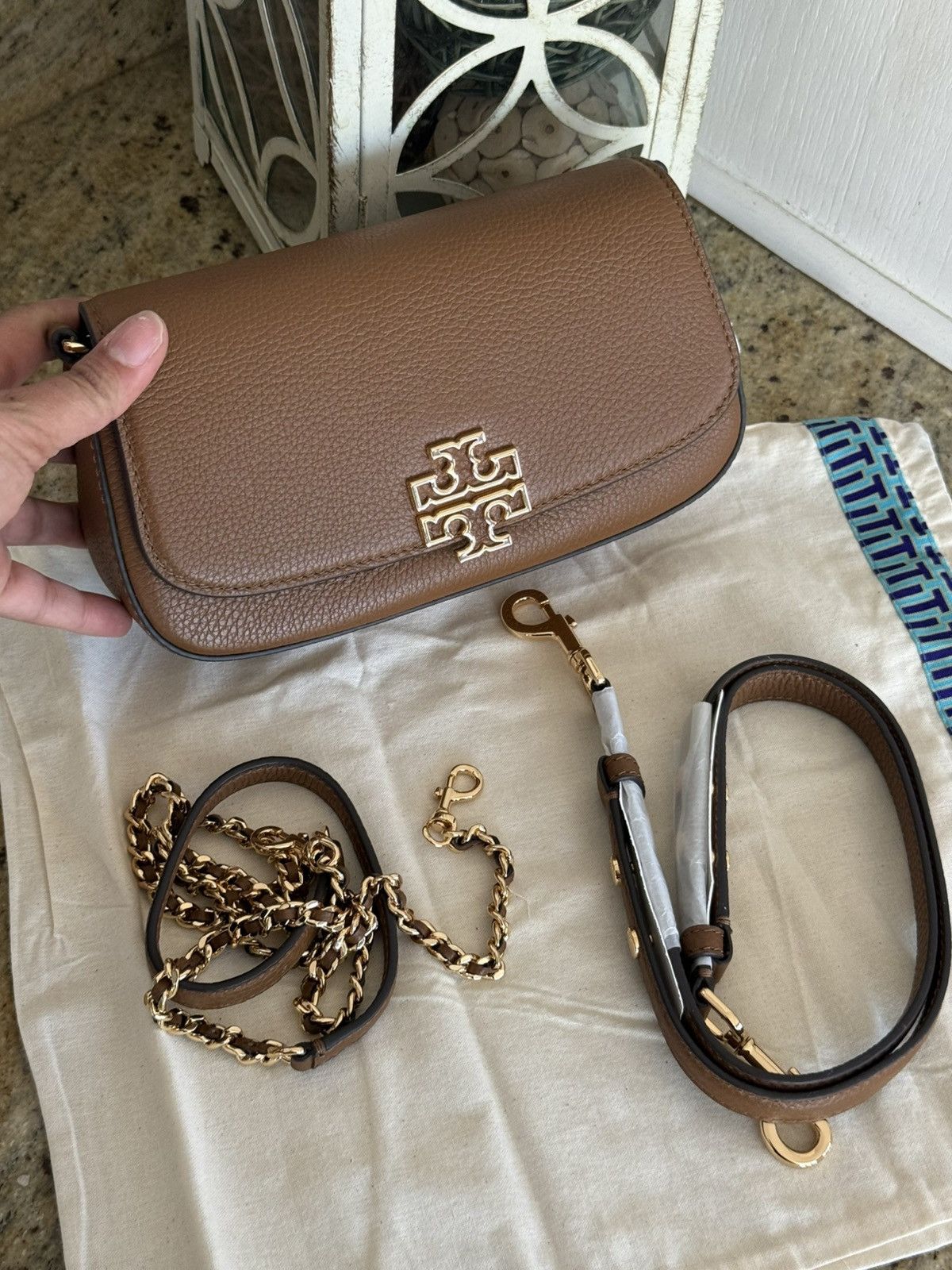 Tory Burch Tory Burch BRITTEN CONVERTIBLE CROSSBODY Leather Shoulder Size ONE SIZE - 6 Thumbnail