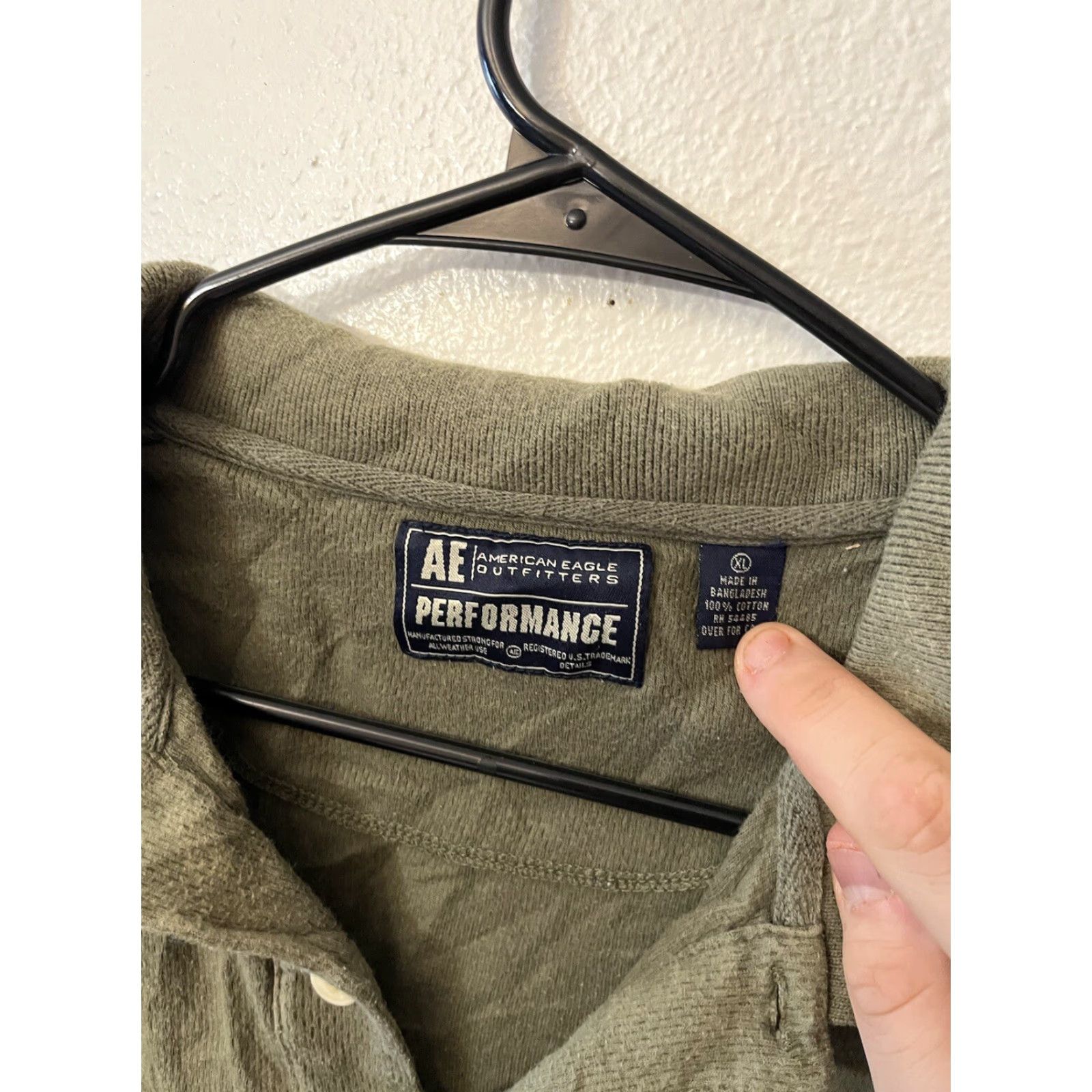 American Eagle Outfitters American Eagle Polo Shirt Mens XL Short Sleeve Green Stripe Size US XL / EU 56 / 4 - 2 Thumbnail