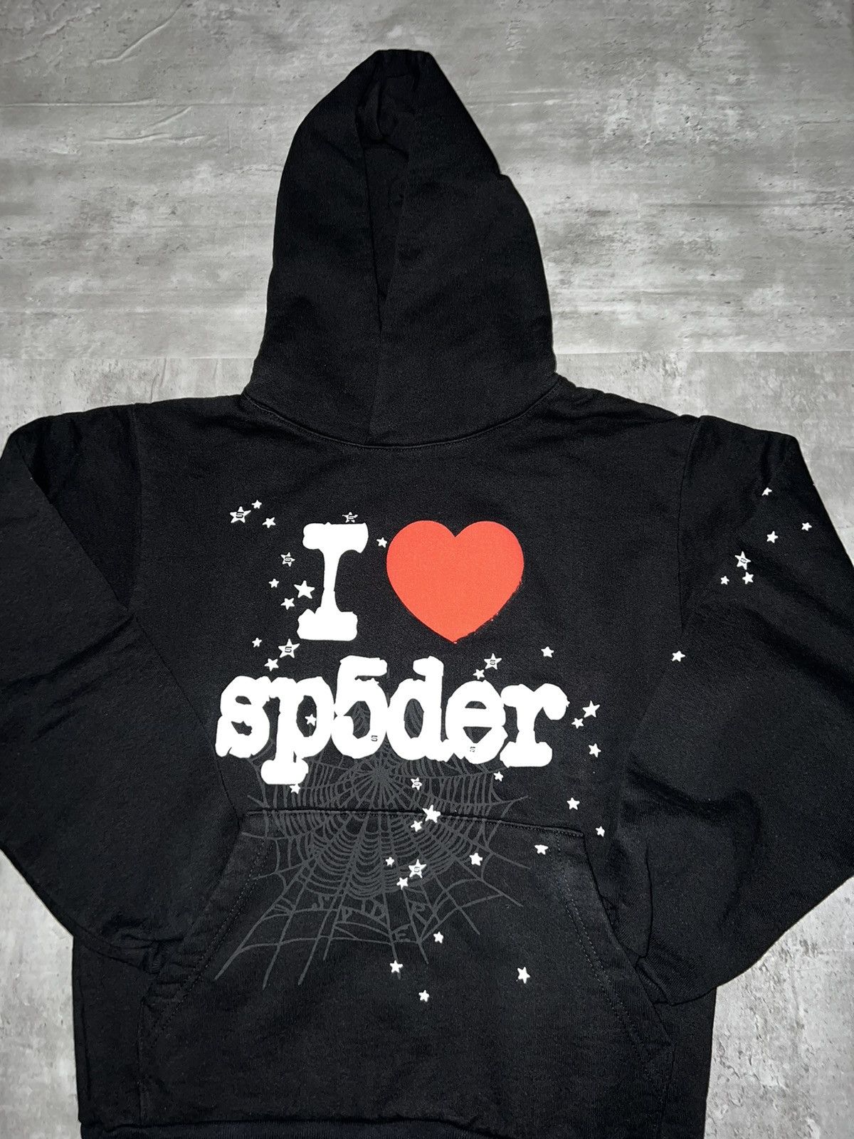 image of Spider Worldwide Sp5Der I Heart Sp5 Souvenir Hoodie in Black, Men's (Size XS)