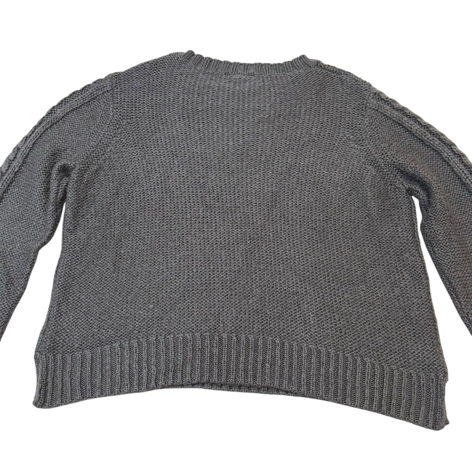 Other Wooden Ships Cable Knit Sweater Long Sleeve Gray Boxy X/S Size S / US 4 / IT 40 - 7 Thumbnail