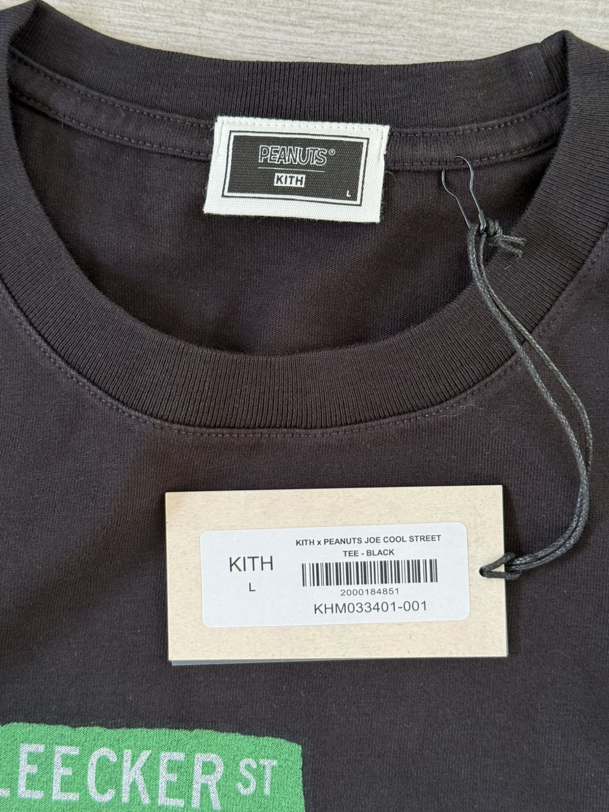 Kith × Peanuts Men's KITH for Peanuts Joe Cool Street Tee Black Sz L Large Size US L / EU 52-54 / 3 - 4 Thumbnail