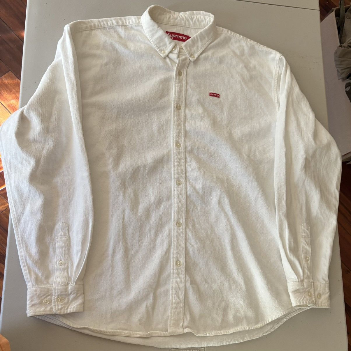 Supreme Supreme Small Box Logo Button Up Shirt White Size US L / EU 52-54 / 3 - 1 Thumbnail