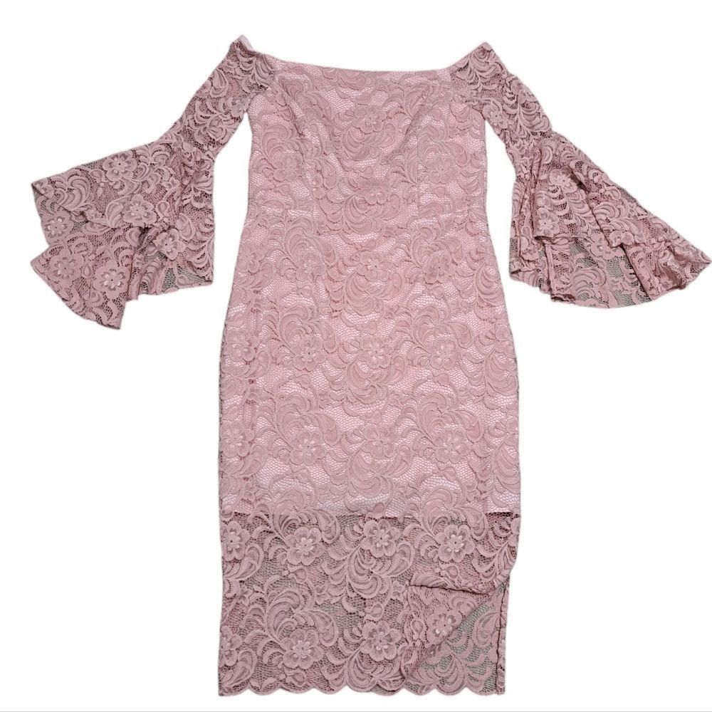 MILLY Milly Selena Off The Shoulder Floral Lace Romantic Dress Bel Size M / US 6-8 / IT 42-44 - 5 Thumbnail