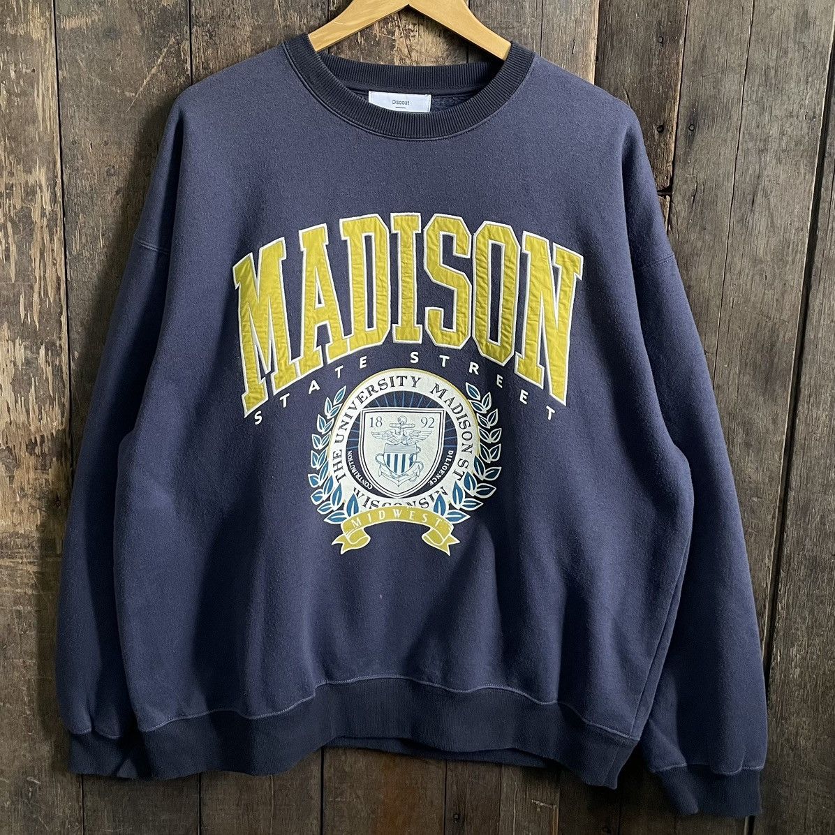 image of High School Legends x Vintage The University Madison Sweatshirt in Blue, Men's (Size XL)