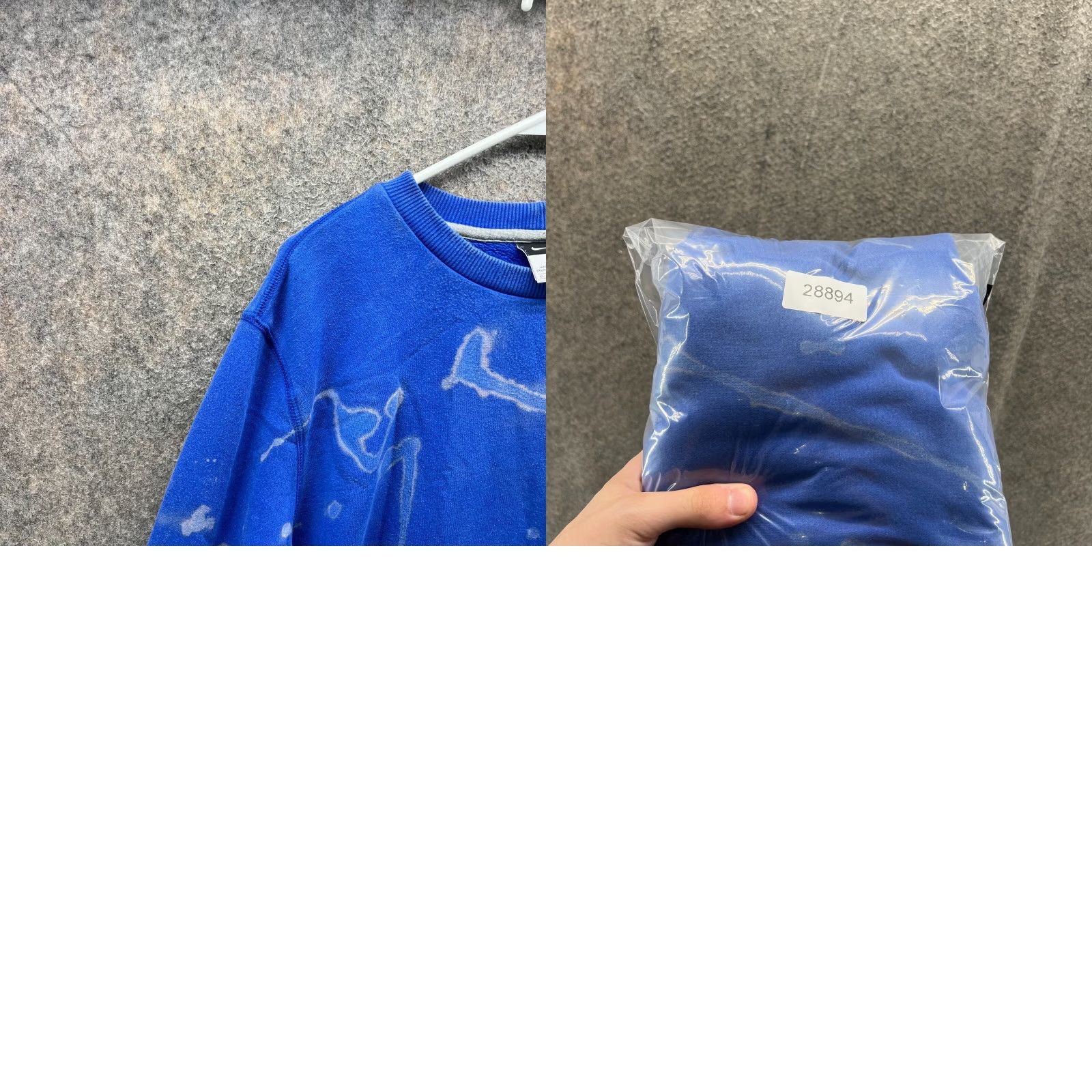 Nike VINTAGE Nike Sweater Mens XL Blue Crewneck Pullover Fleece Swoosh Washed + Logo 90s? Size US XL / EU 56 / 4 - 9 Thumbnail