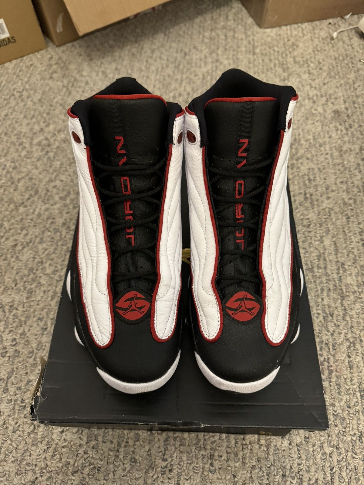 Jordan Brand Jordan Pro Strong “ Black Varsity Red” Size US 12 / EU 45 - 2 Thumbnail