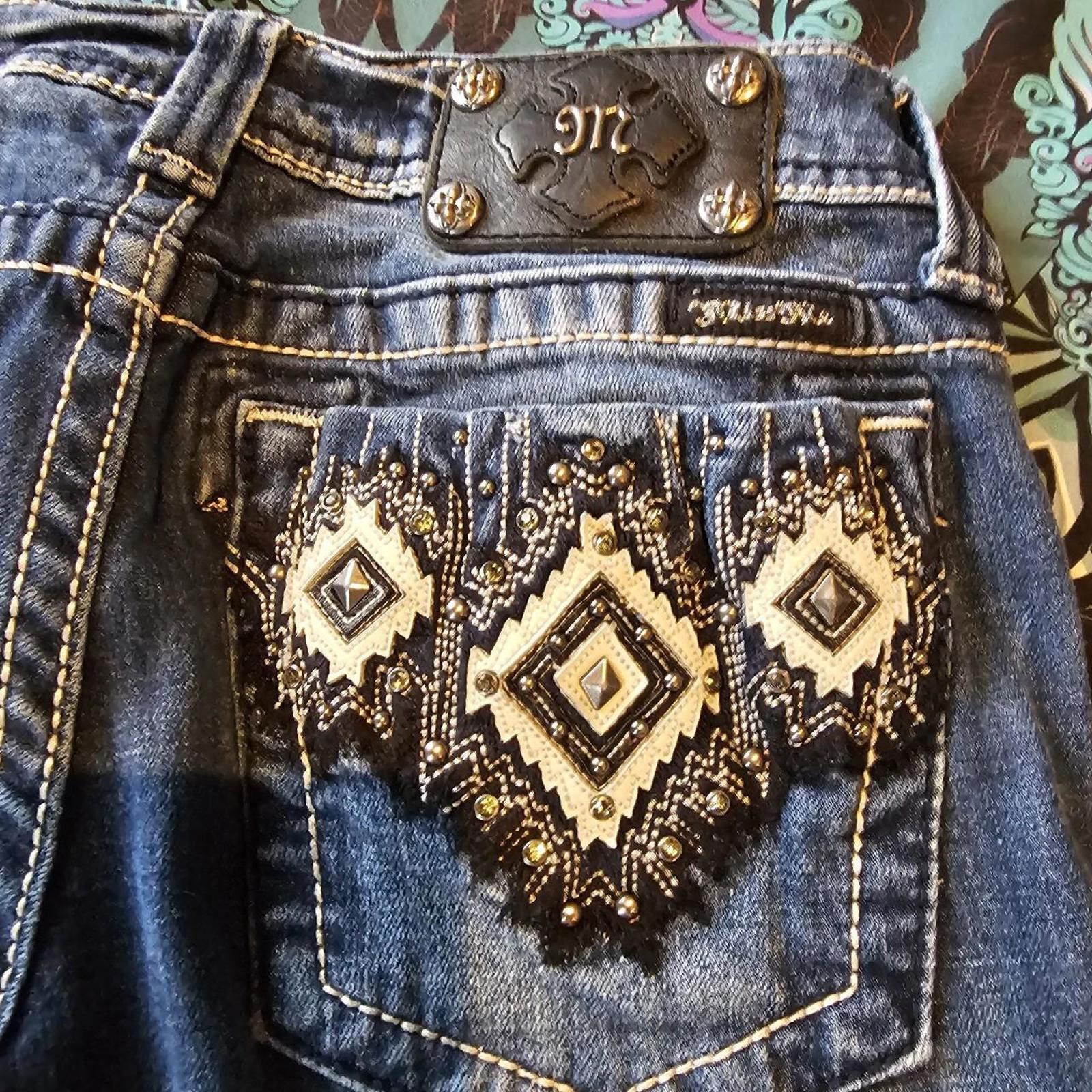 Designer Miss Me Women's Blue Jeans Size 29" - 8 Thumbnail