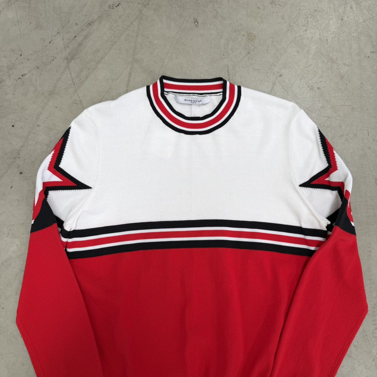 Givenchy Givenchy SS18 Star and Stripe Knit Crewneck (fits XS-S) Size US XS / EU 42 / 0 - 2 Thumbnail