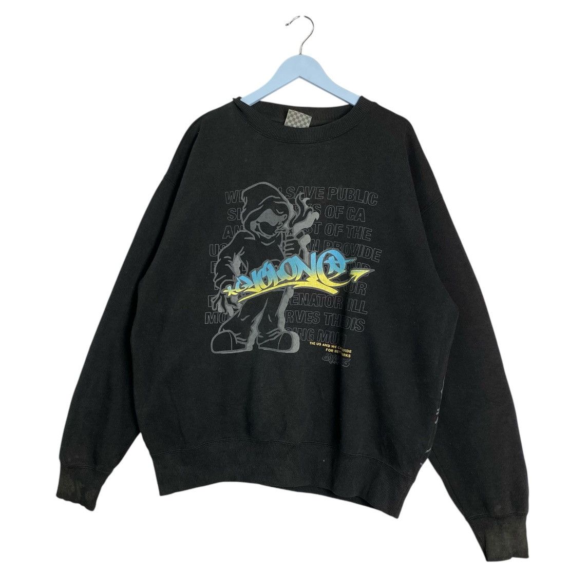 Designer × Vintage Vintage sweatshirt Oblo Design Wardrobe Digital Cream’in Size US XXL / EU 58 / 5 - 2 Thumbnail