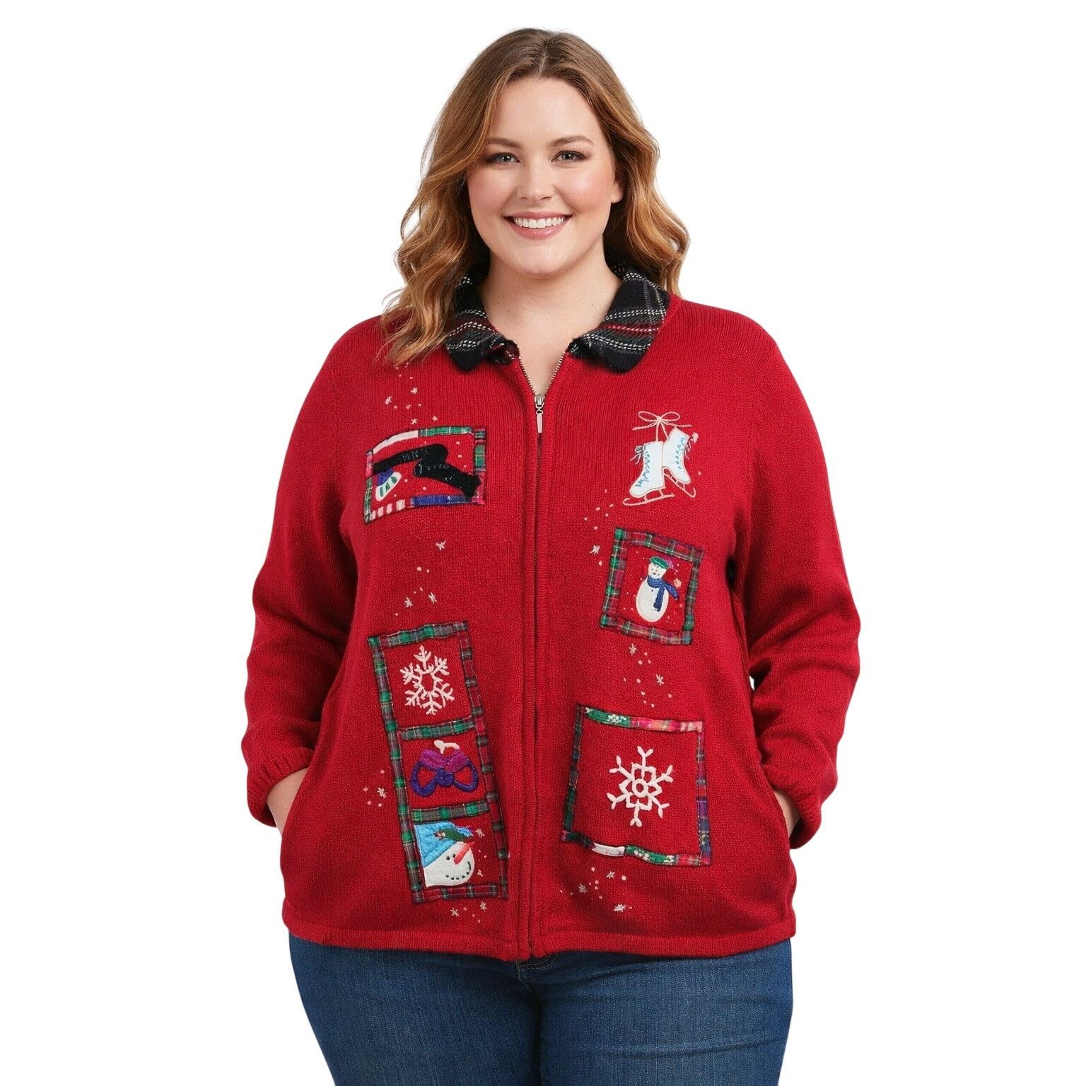 Other Designer Originals Studio Joy Red Christmas Sweater | 22/XL Size XL / US 12-14 / IT 48-50 - 1 Thumbnail