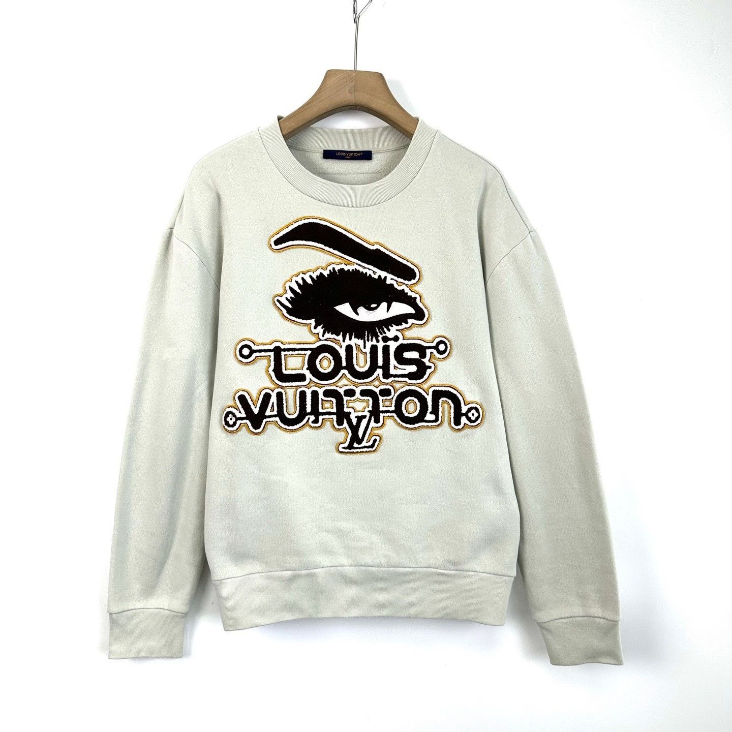 Louis Vuitton Louis Vuitton Eye Embroidery Flocked Logo Sweatshirt Size US L / EU 52-54 / 3 - 1 Thumbnail