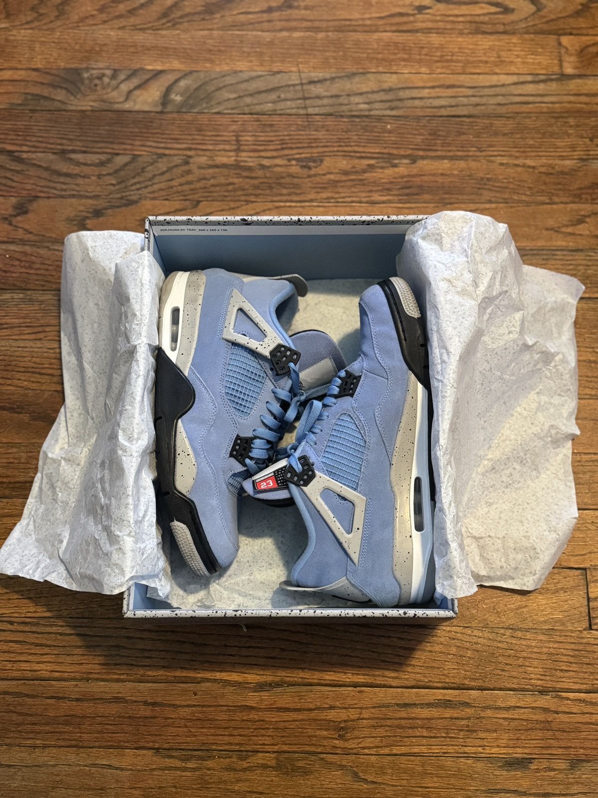 Jordan Brand × Nike JORDAN 4 RETRO UNIVERSITY UNC BLUES Size US 11.5 / EU 44-45 - 21 Thumbnail