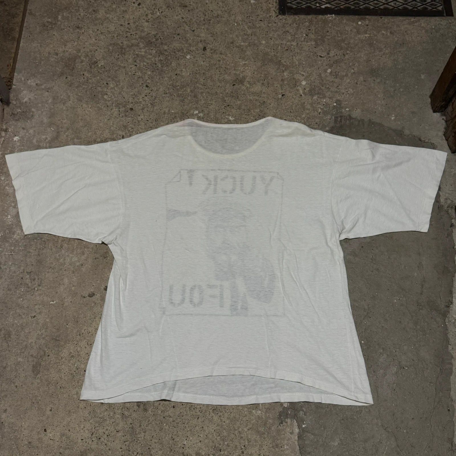 Vintage Vintage 80s “*uck you” army t-shirt Size US L / EU 52-54 / 3 - 2 Thumbnail