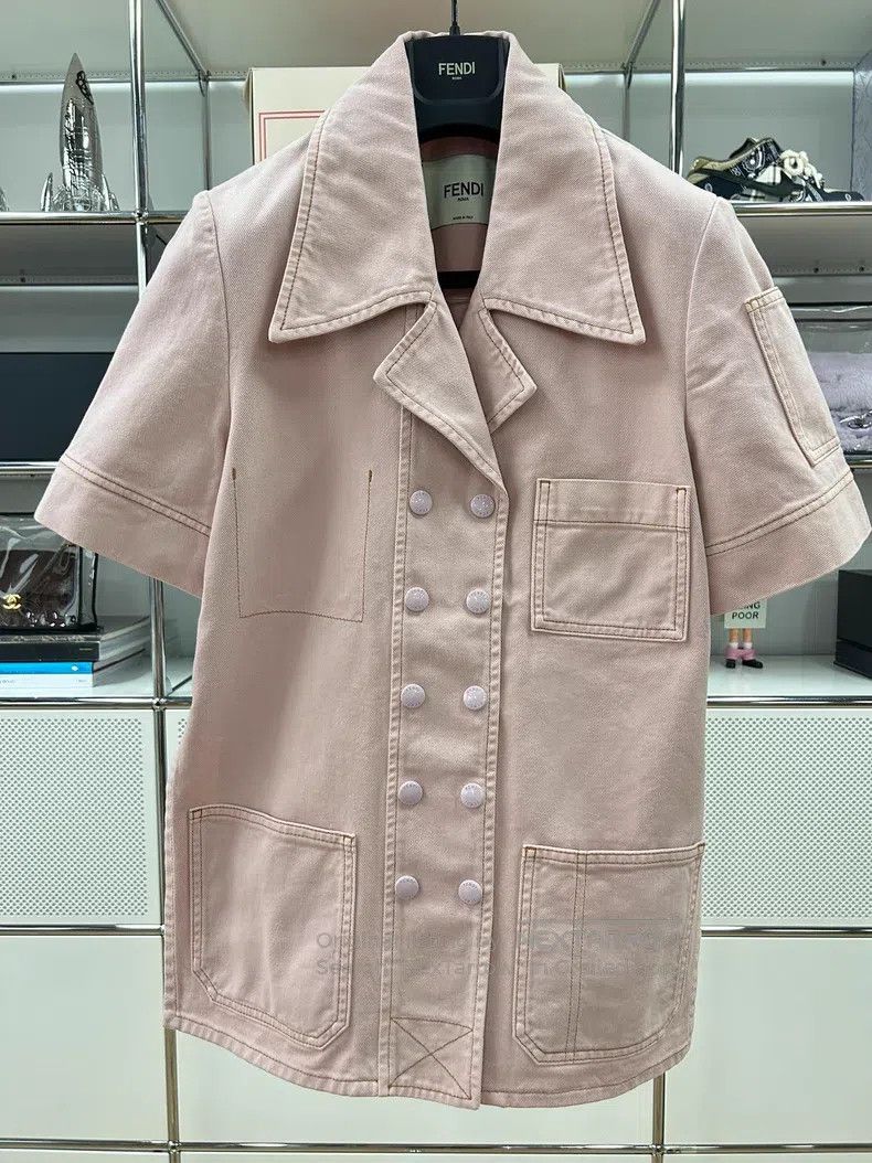Fendi Fendi Cherry blossom pink cotton short-sleeve top Size XS / US 0-2 / IT 36-38 - 1 Thumbnail