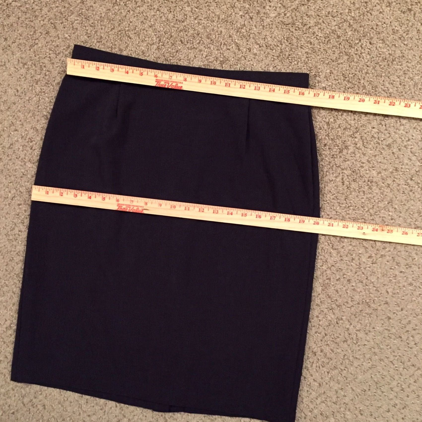 Vintage Preswick & Moore Skirt Knee Length Gray Size 12 Pencil Business Women Regular Unlined Zip Size 34" / US 12 / IT 48 - 2 Thumbnail