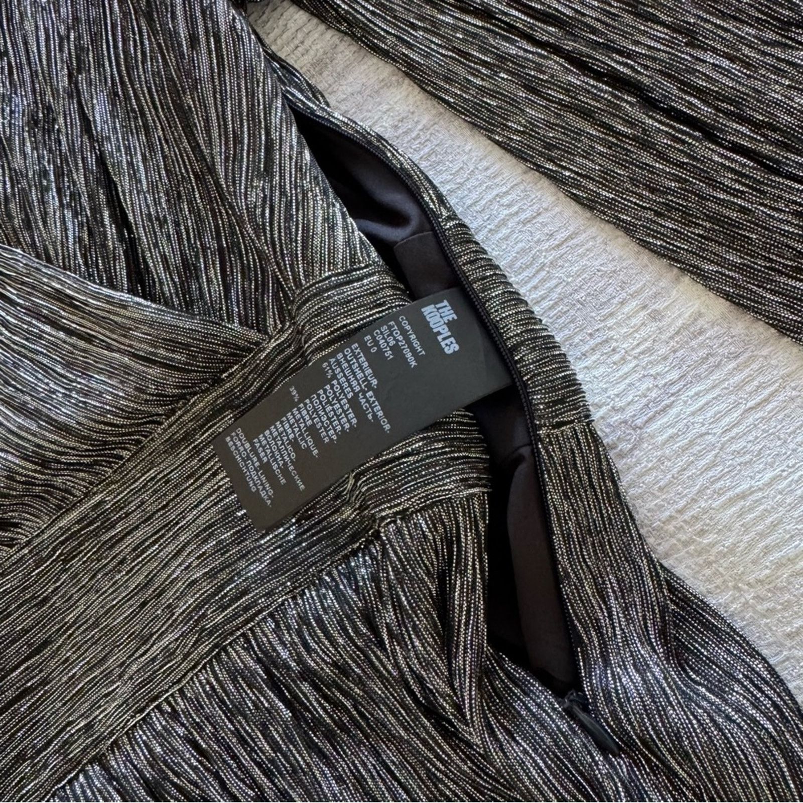 The Kooples NWT! The Kooples Shimmering Black Blouse, Size 0 Size XS / US 0-2 / IT 36-38 - 8 Thumbnail