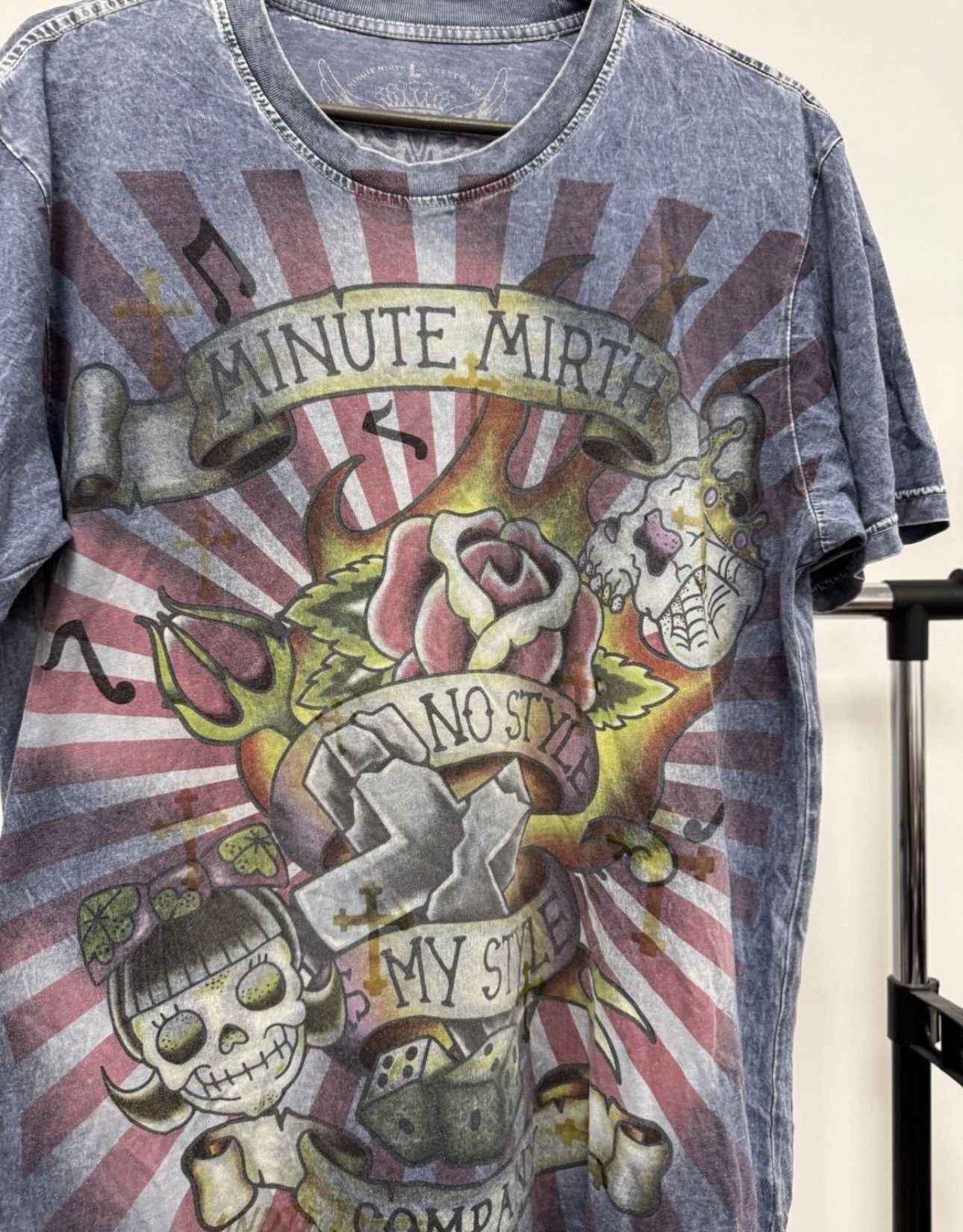 Ed Hardy Vintage Minute Mirth Y2K T Shirt Skull Ed Hardy Style Size US L / EU 52-54 / 3 - 7 Thumbnail