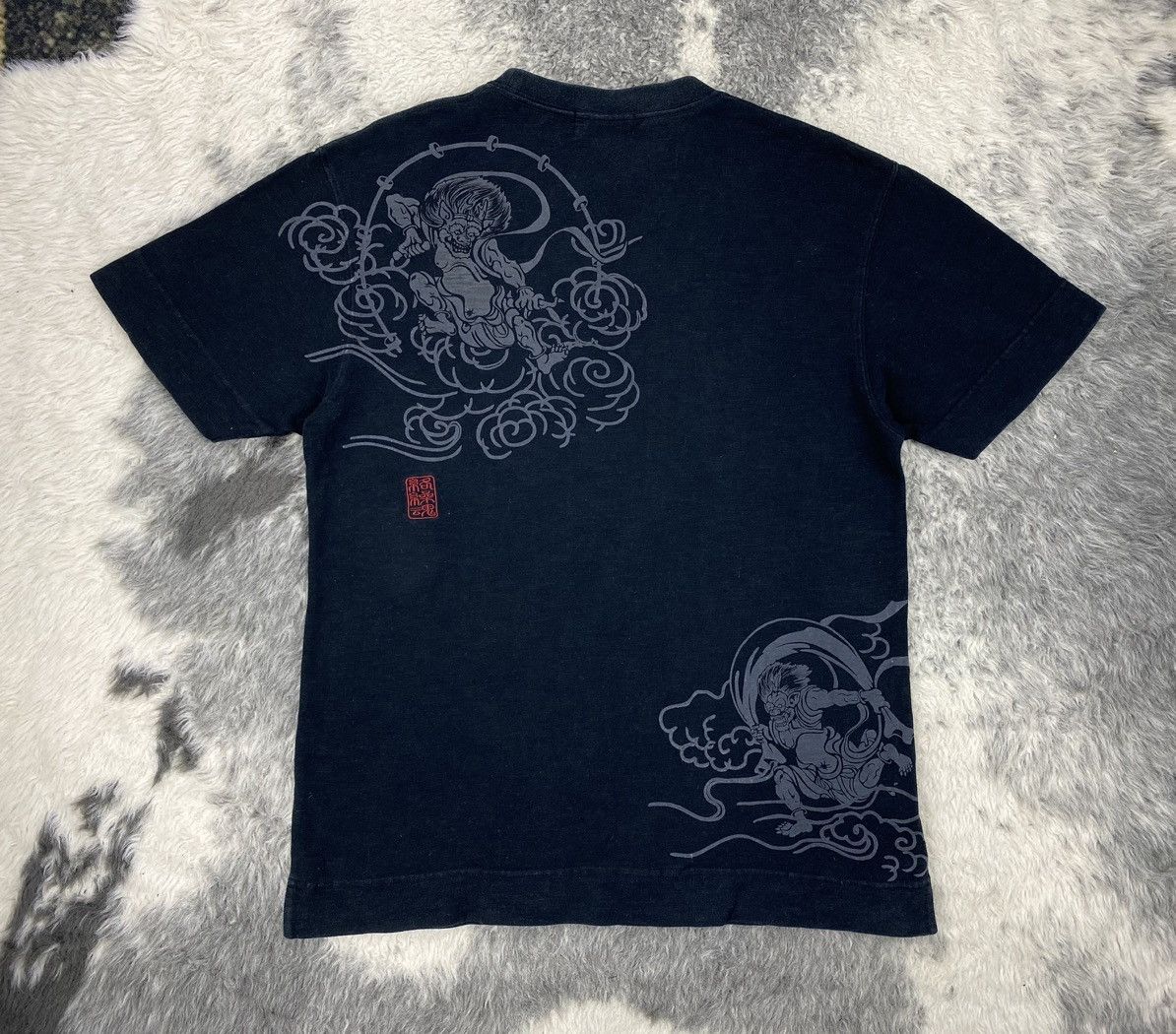 Japanese Brand KARA KURI TAMASHI Dragon Japanese Classic Sukajan Tshirt Size US M / EU 48-50 / 2 - 7 Thumbnail