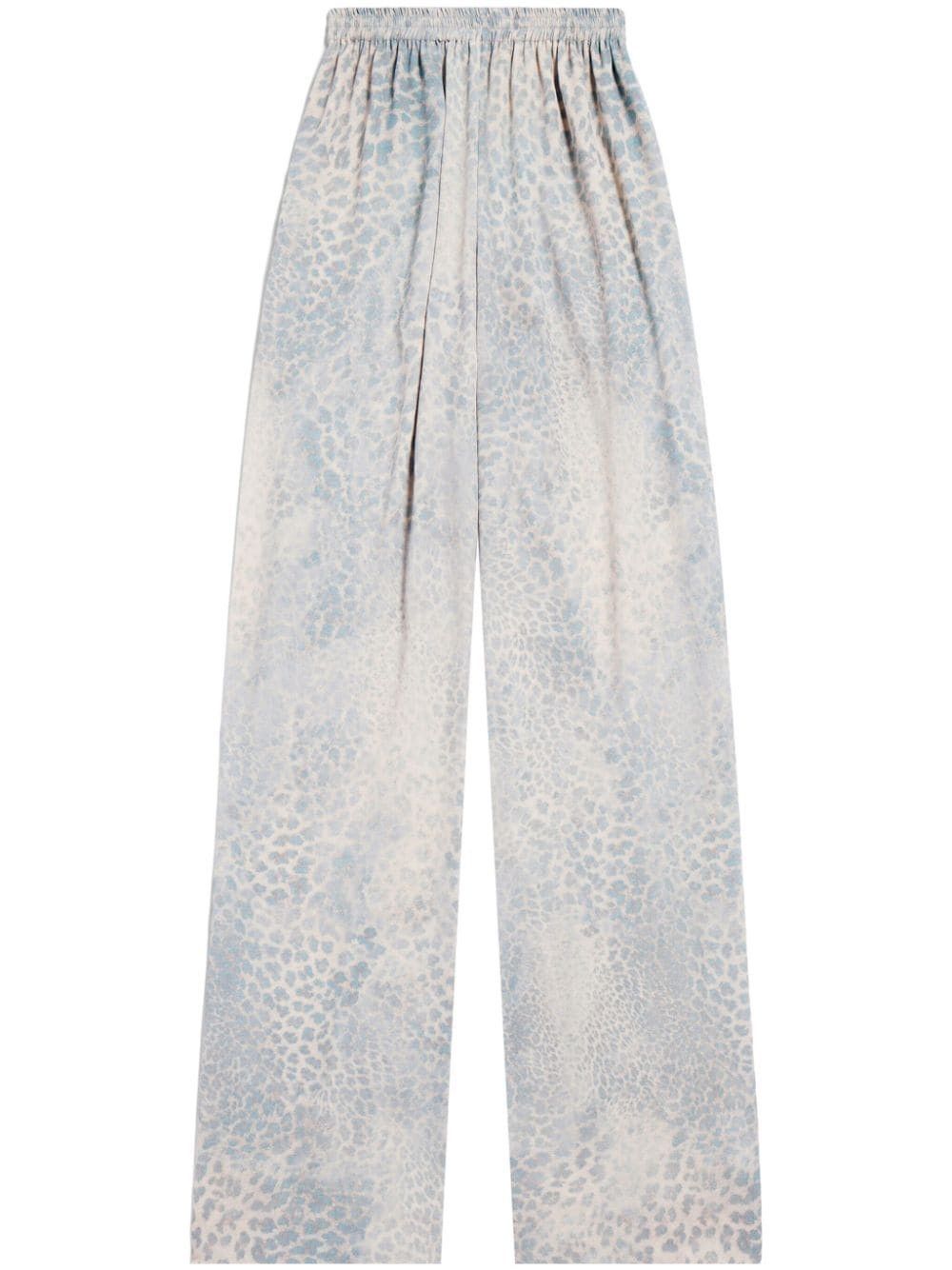 Balenciaga o1srvl11e0825 Bleached Leo Fluid Tracksuit Pants Multicolor Size 25" / US 0 / IT 36 - 1 Thumbnail