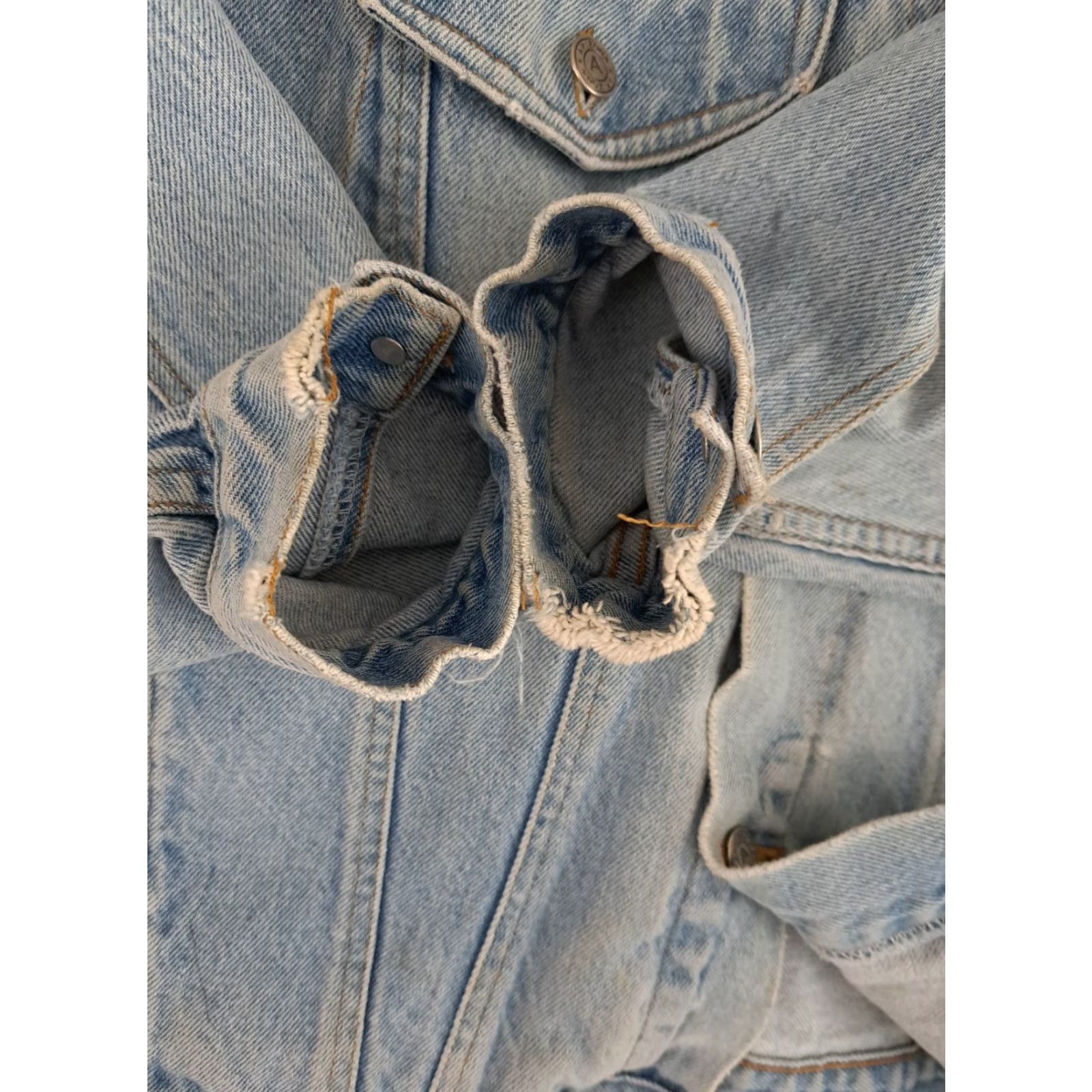 Vintage VINTAGE Arizona Jeans Denim Jacket Blue 1990s XL Women Size 40" / US 18 - 4 Thumbnail