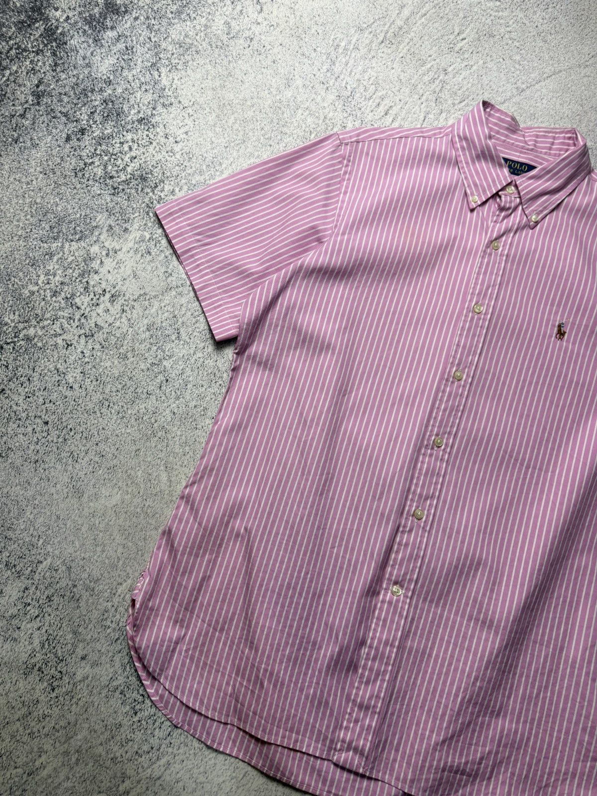 Polo Ralph Lauren Vintage RALPH LAUREN Striped Short Sleeved Shirt Rare Size US XL / EU 56 / 4 - 2 Thumbnail