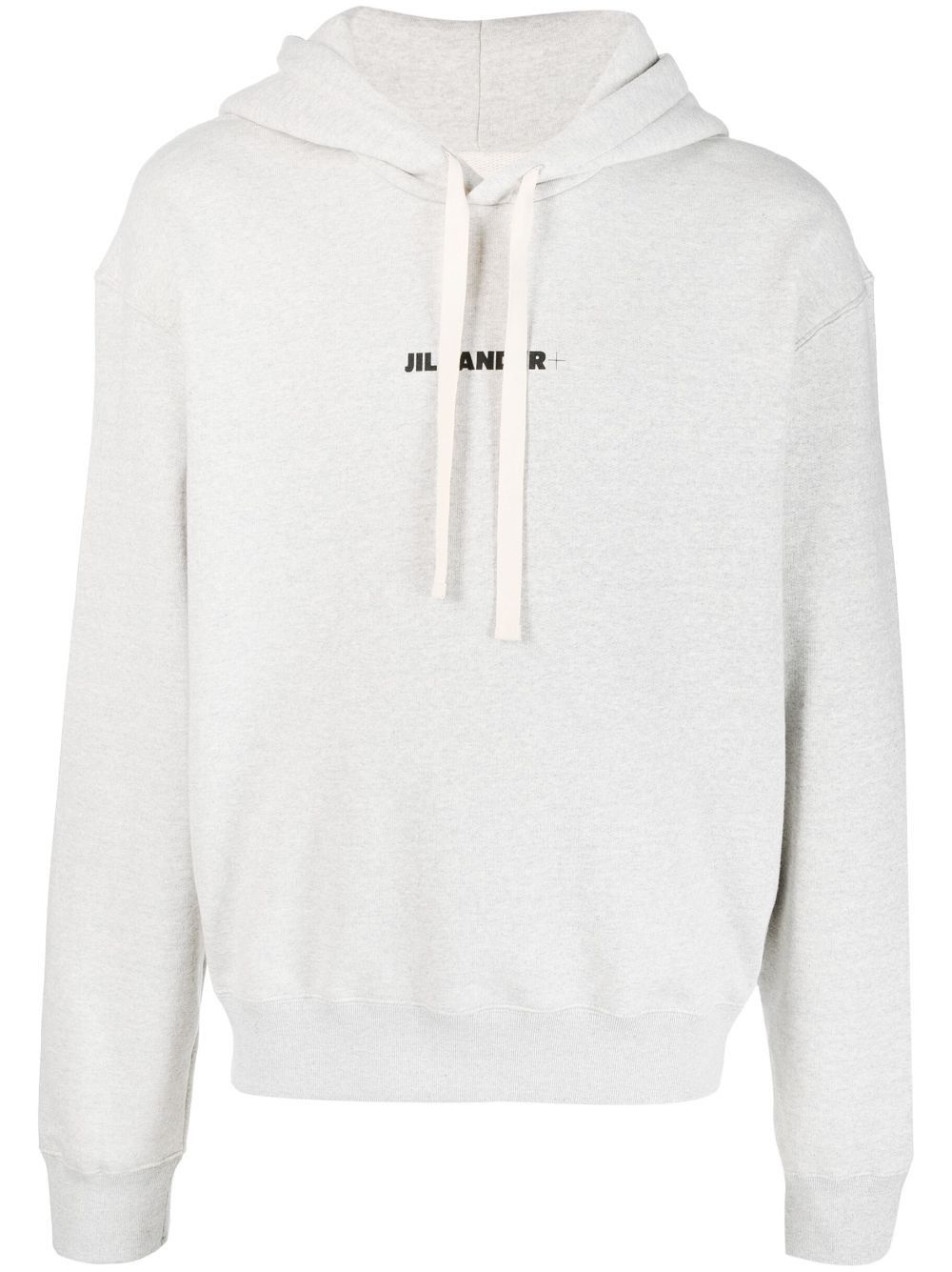 Jil Sander o1s22i1n1024 Logo Print Hoodie in Grey Size US S / EU 44-46 / 1 - 1 Thumbnail