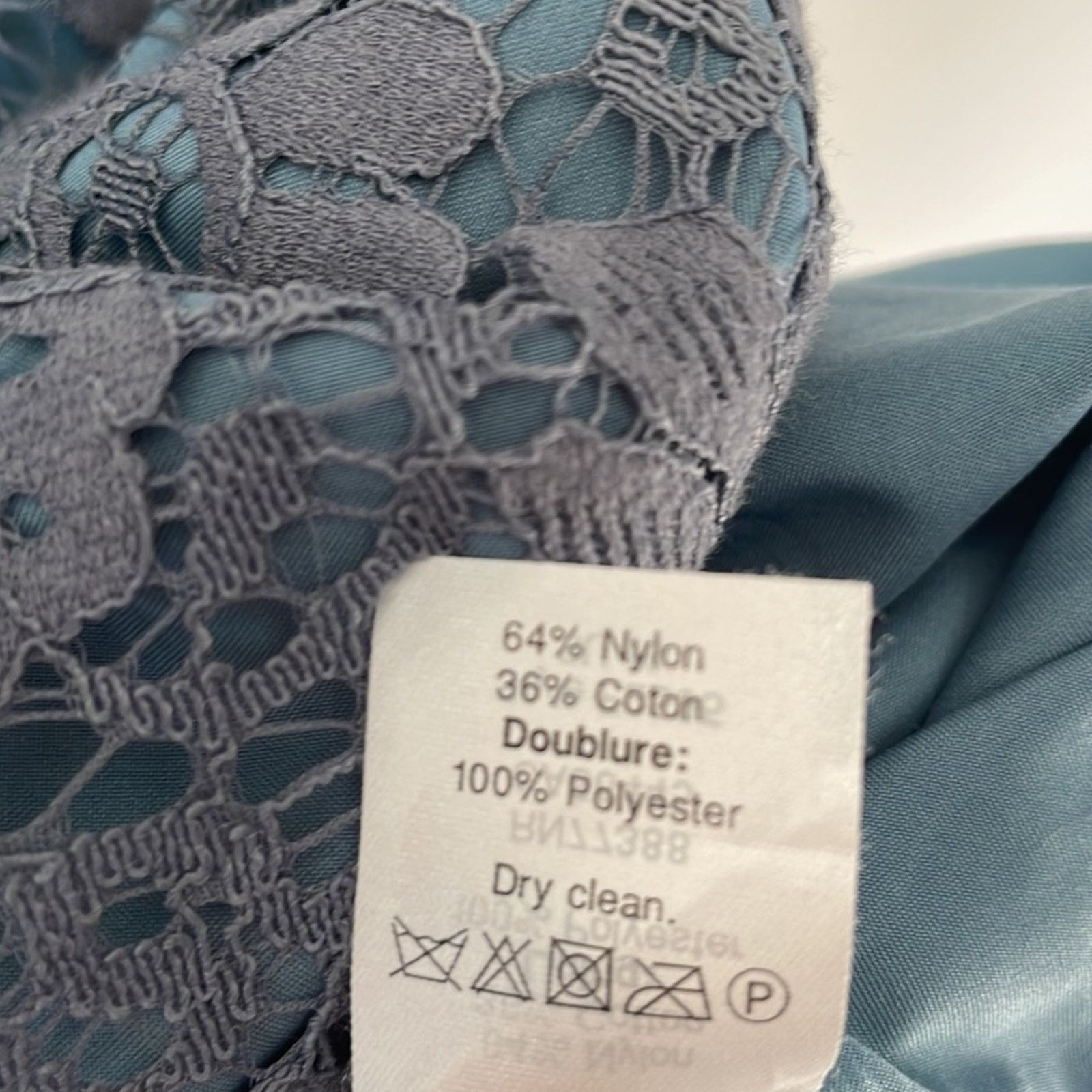 Madewell Madewell Blue Mini Dress 00 Flutter Sleeve Lace Lined Smock Size XXS / US 00 / IT 34 - 6 Thumbnail