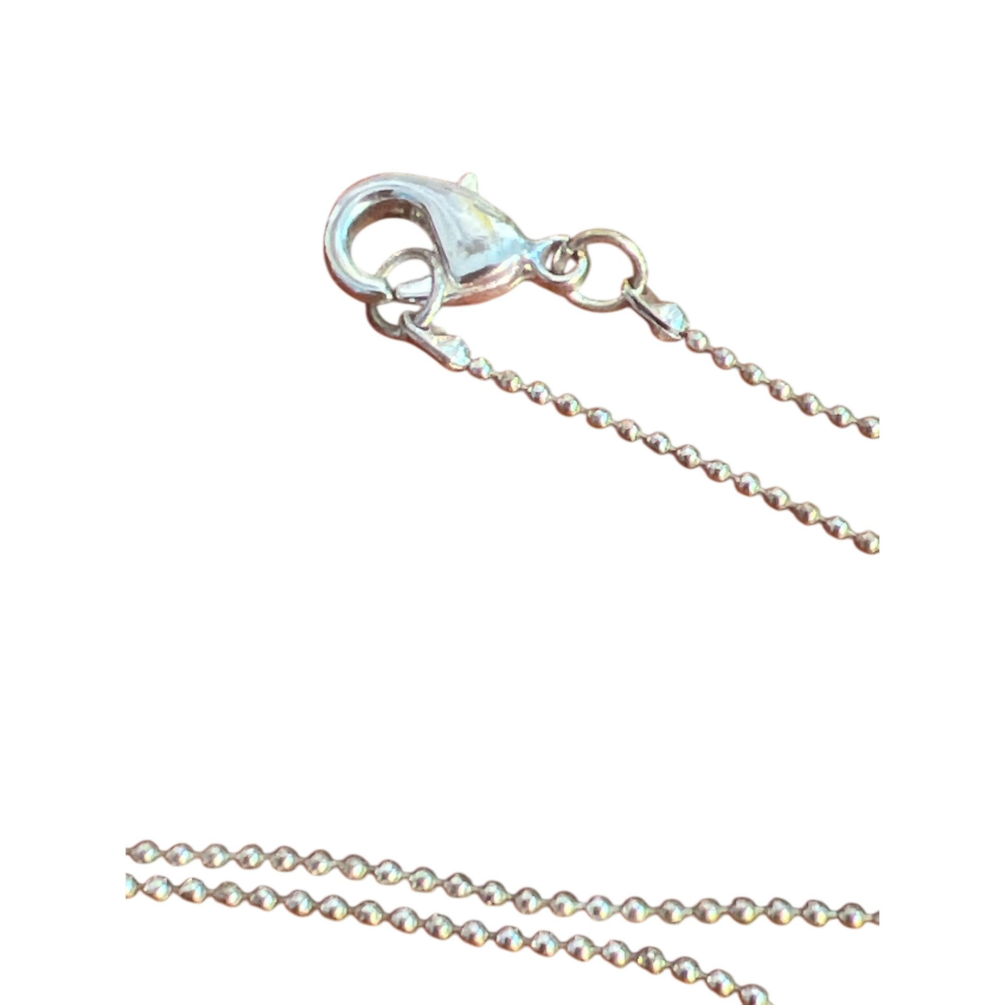 Other Silver Tone Ball Chain Necklace Sleek Pendant Long Horn Claw Size ONE SIZE - 4 Thumbnail