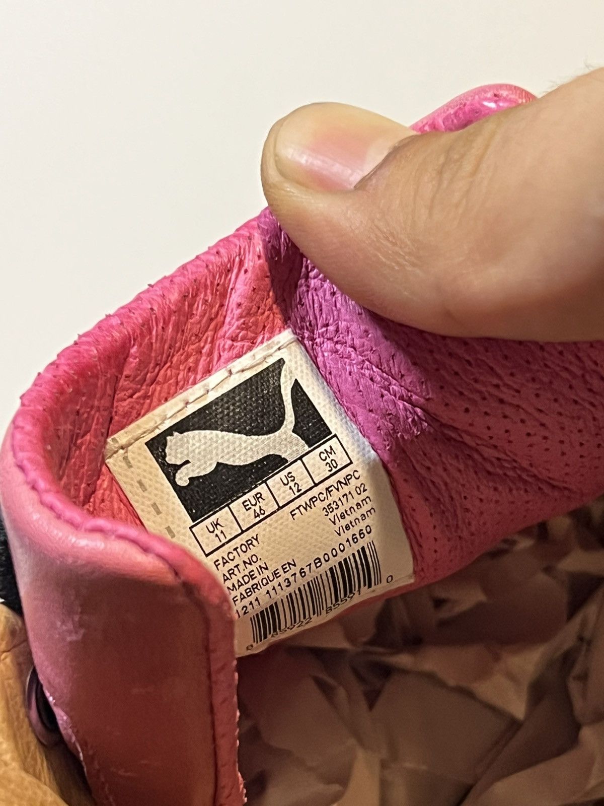 Alexander McQueen × Puma Men Deck Lo sneakers in a pink leather designer skate shoes Size US 12 / EU 45 - 6 Thumbnail