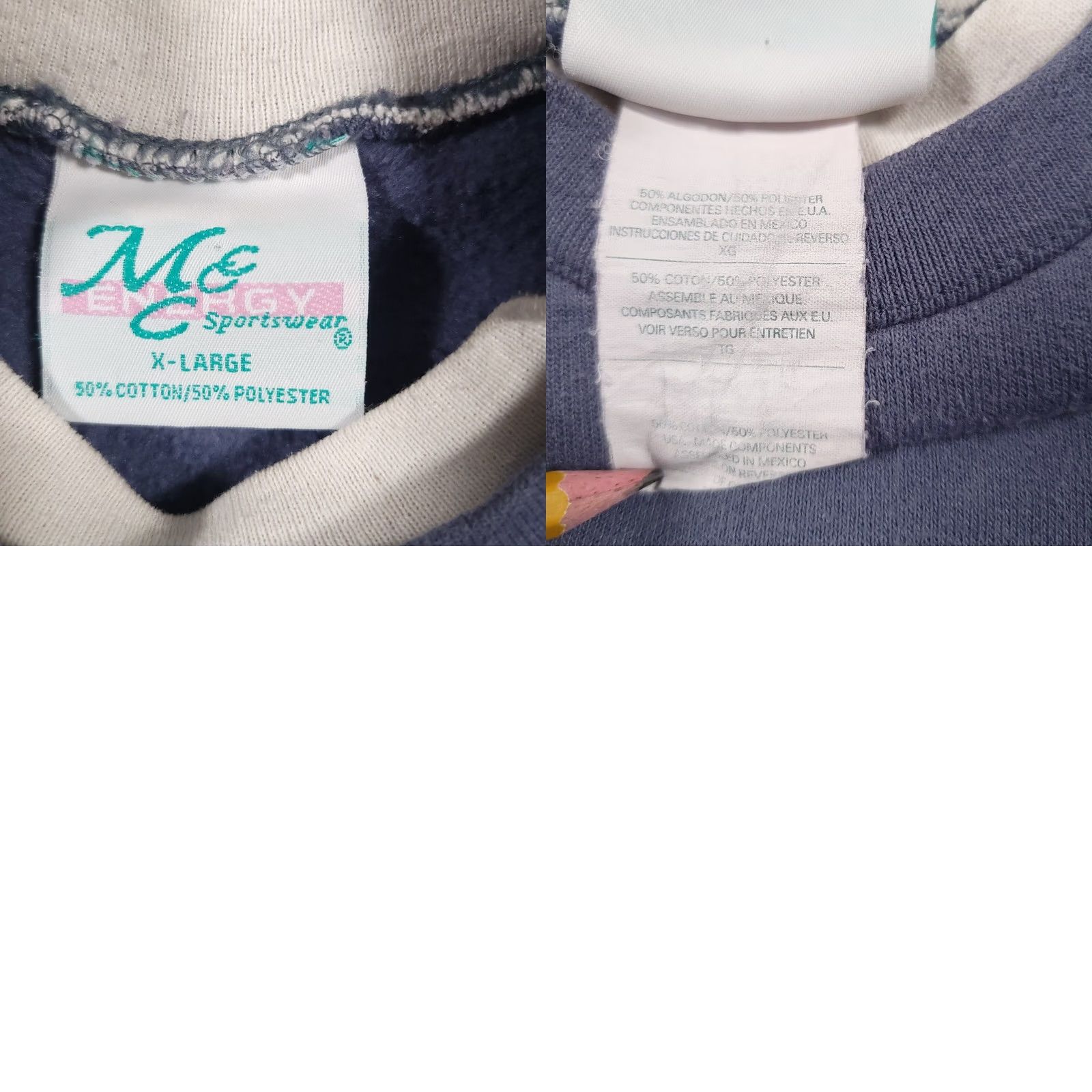 Vintage VINTAGE M&C Sportswear Grandma Crewneck Sweatshirt Embroidered Women's XL Blue Heart Shirt Women 90s Pullover Crew Neck Cotton Polyester Size XL / US 12-14 / IT 48-50 - 9 Thumbnail