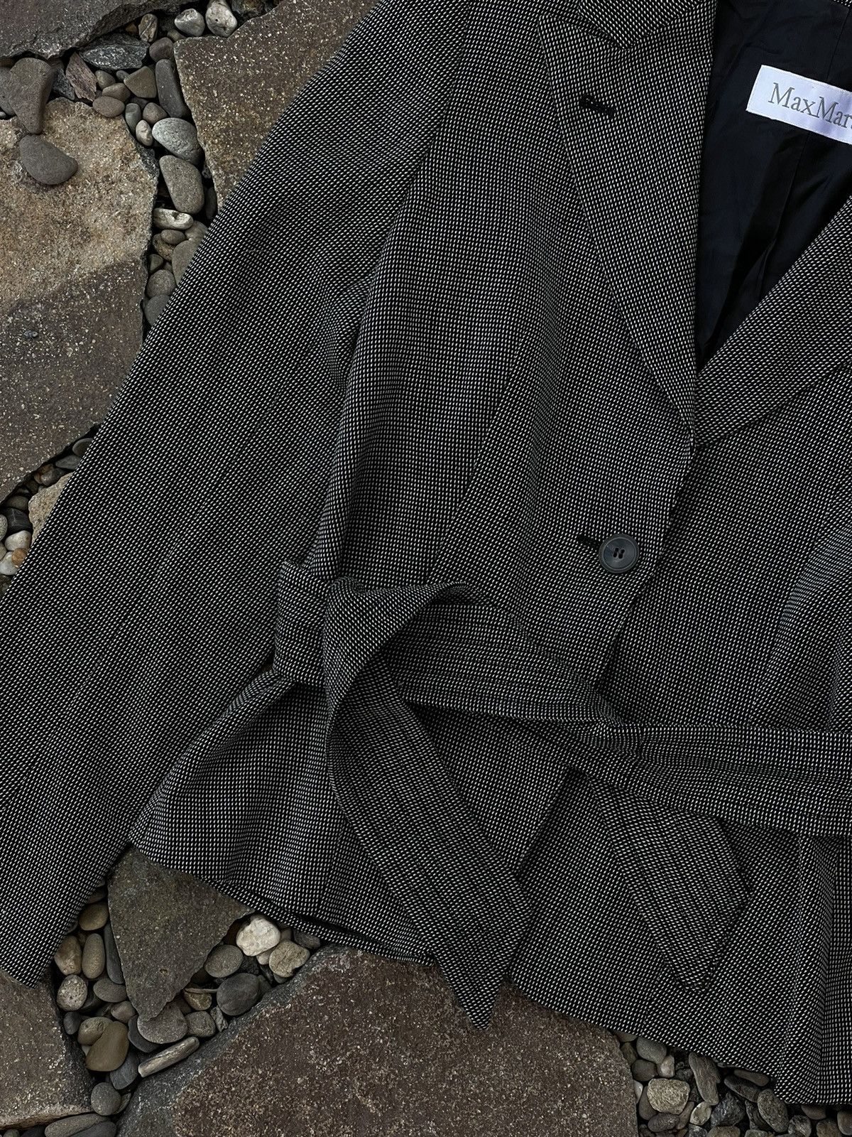 Max Mara Max Mara wool belt grey blazer Size M / US 6-8 / IT 42-44 - 5 Thumbnail