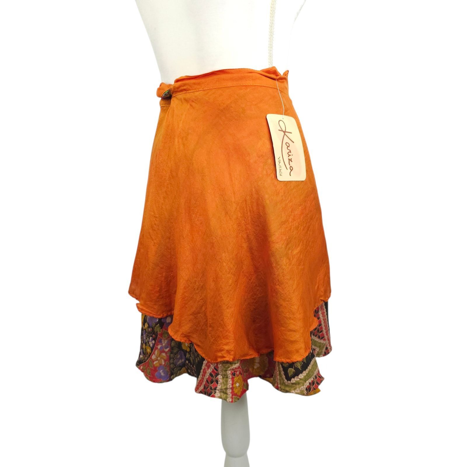 Other Kariza Vintage Wrap Skirt OSFM Silk Blend Boho Indie Fairy Size 24" / US 00 / IT 34 - 6 Thumbnail