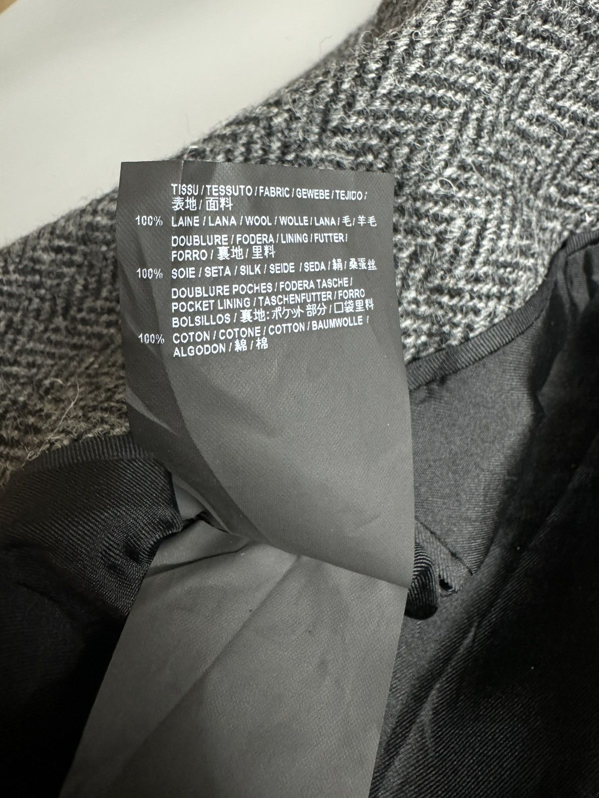 Hedi Slimane × Saint Laurent Paris Saint Laurent Wool Tweed Herringbone 1B Tailored Jacket Size 36R - 10 Thumbnail
