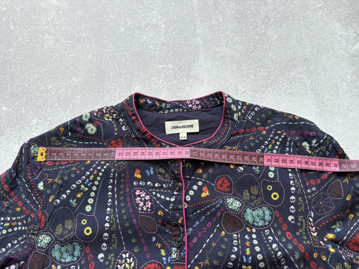 Zadig & Voltaire Zadig & Voltaire Floral Skull Print Long Sleeve Skater Dress Size M / US 6-8 / IT 42-44 - 12 Thumbnail