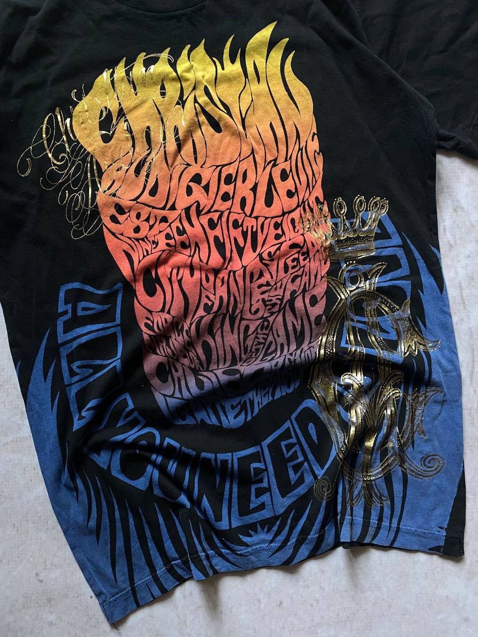 Christian Audigier × Ed Hardy × Vintage Vintage Christian Audigier Ed Hardy Over Print Y2K T Shirt Size US M / EU 48-50 / 2 - 6 Thumbnail