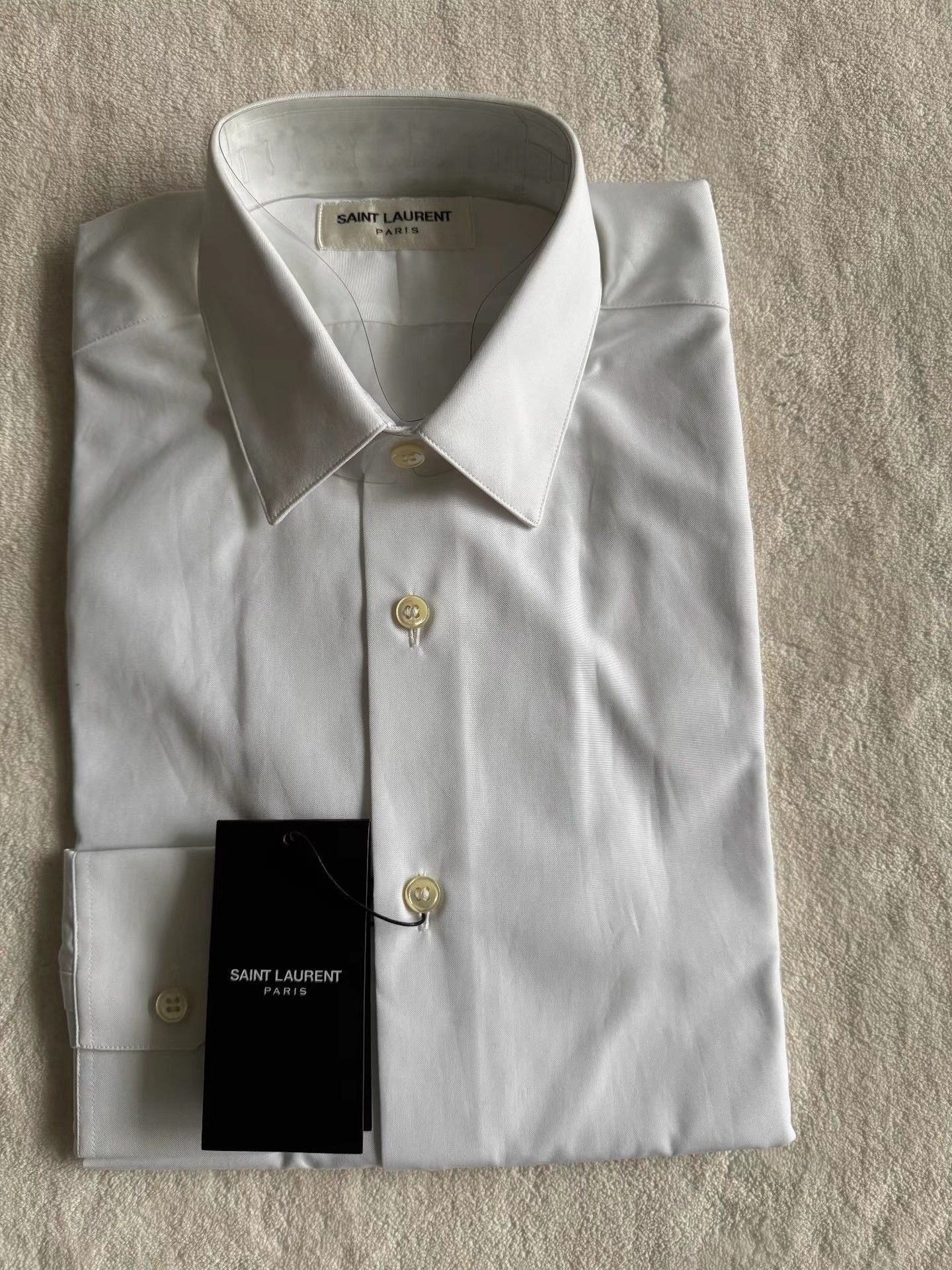 Saint Laurent Paris Saint Laurent Men's White Shirt K33 Size US XXS / EU 40 - 5 Thumbnail