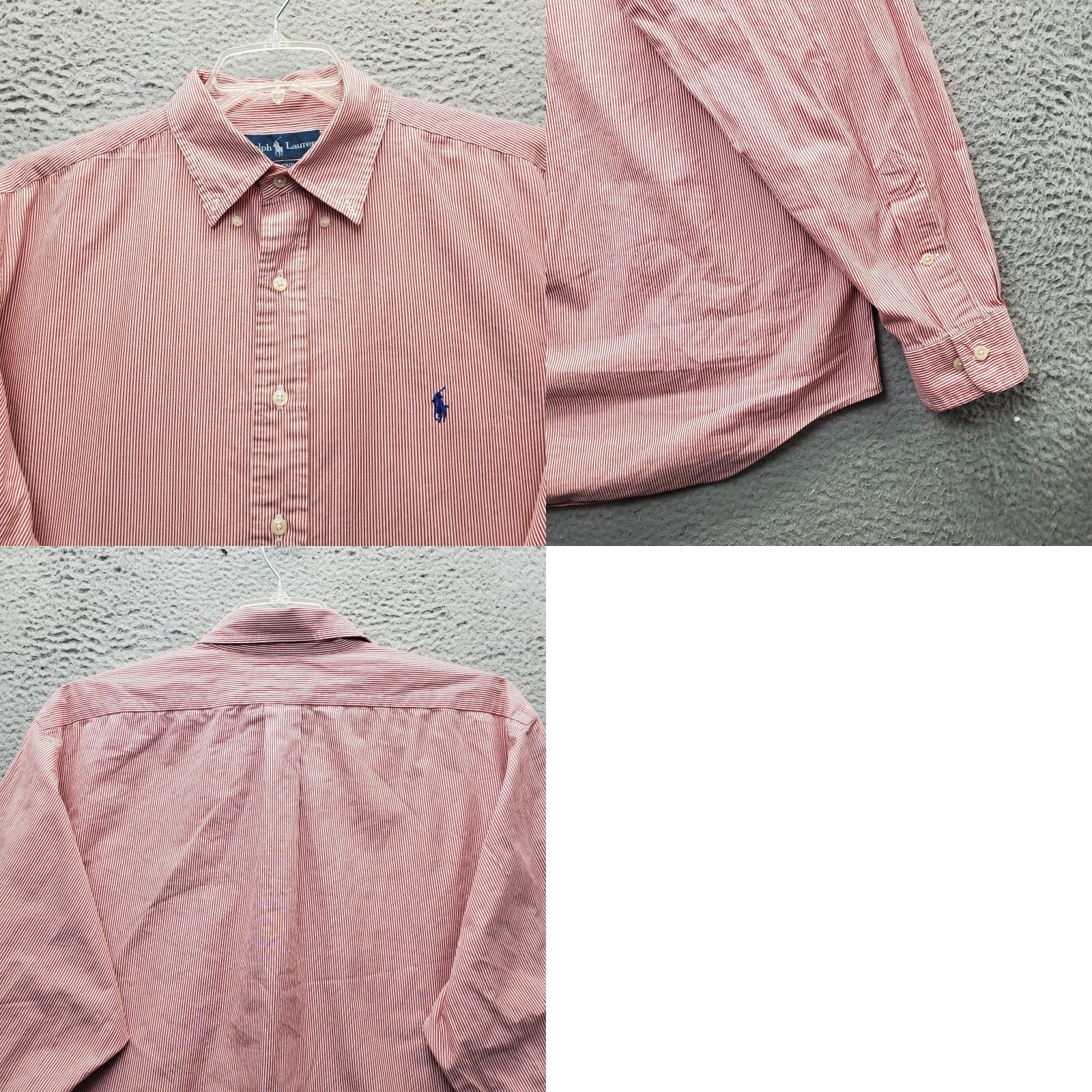 Ralph Lauren Ralph Lauren Mens Dress Shirt 17 Multicolor Striped Long Sleeve Button-Down Shirt Size 46R - 8 Thumbnail