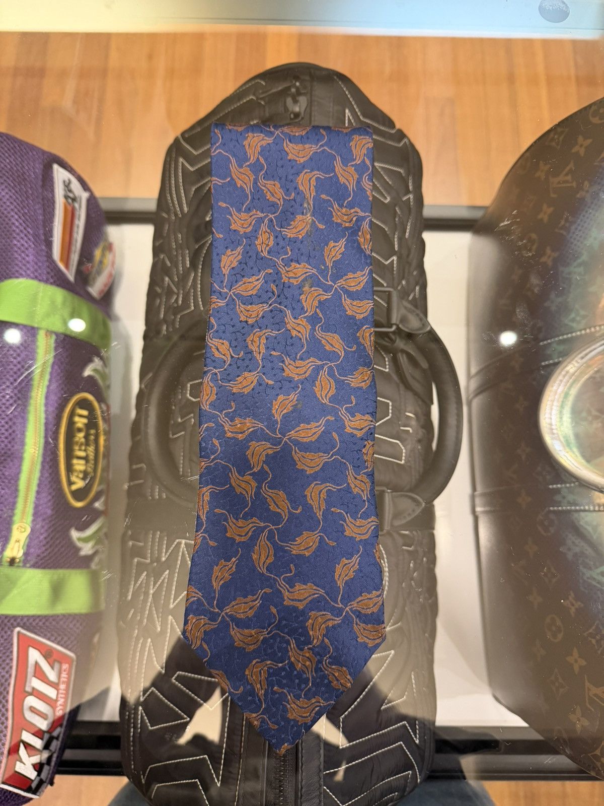 Giorgio Armani Giorgio Armani Cravatte Floral Tie - Blue/Brown Size ONE SIZE - 1 Thumbnail