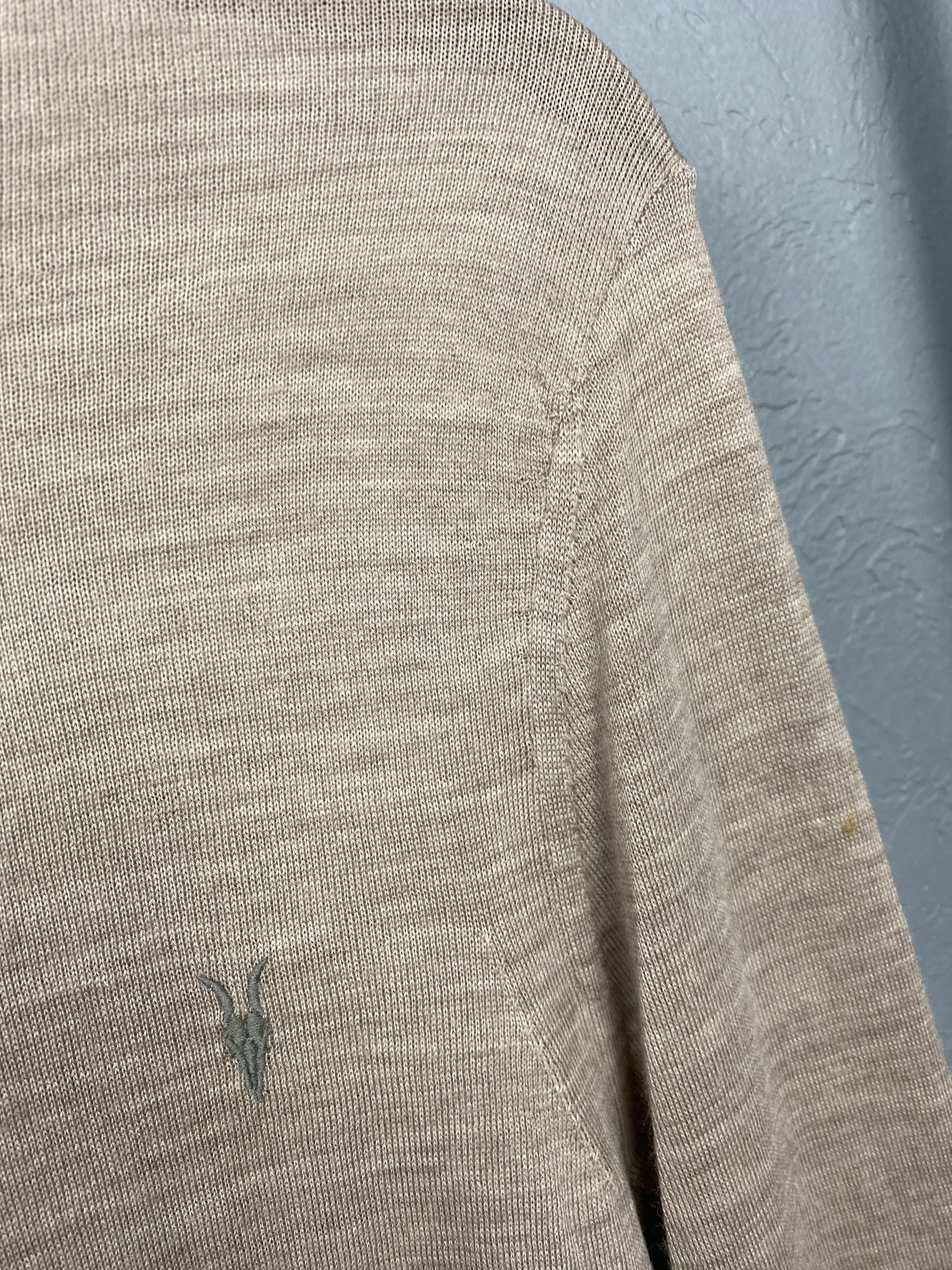 Allsaints AllSaints Mens Mode Merino Crew Neck Wool Knit Sweater Size US XS / EU 42 / 0 - 3 Thumbnail