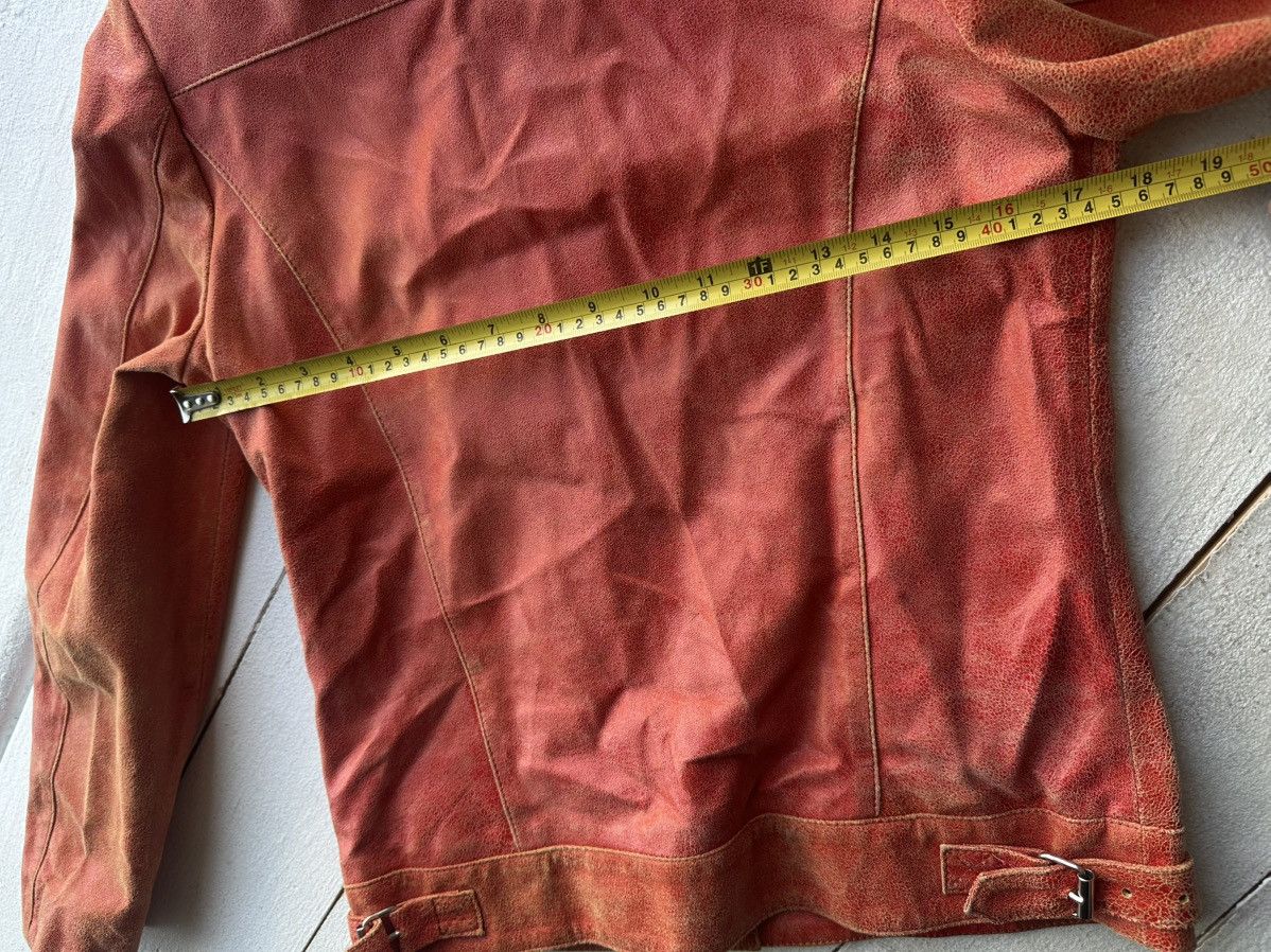 Other 🚨Y2K RICK OWENS TYPE DIRTY SLIM FIT ZIP LEATHER JACKET Size XS / US 0-2 / IT 36-38 - 19 Thumbnail