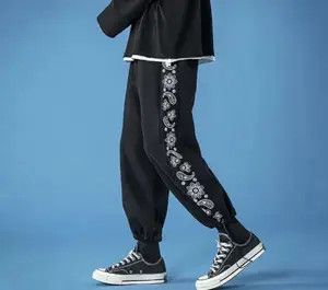 Japanese Brand 20AW Indigo Union Japan Black Bandana Paisley Joggers Size US 30 / EU 46 - 4 Thumbnail