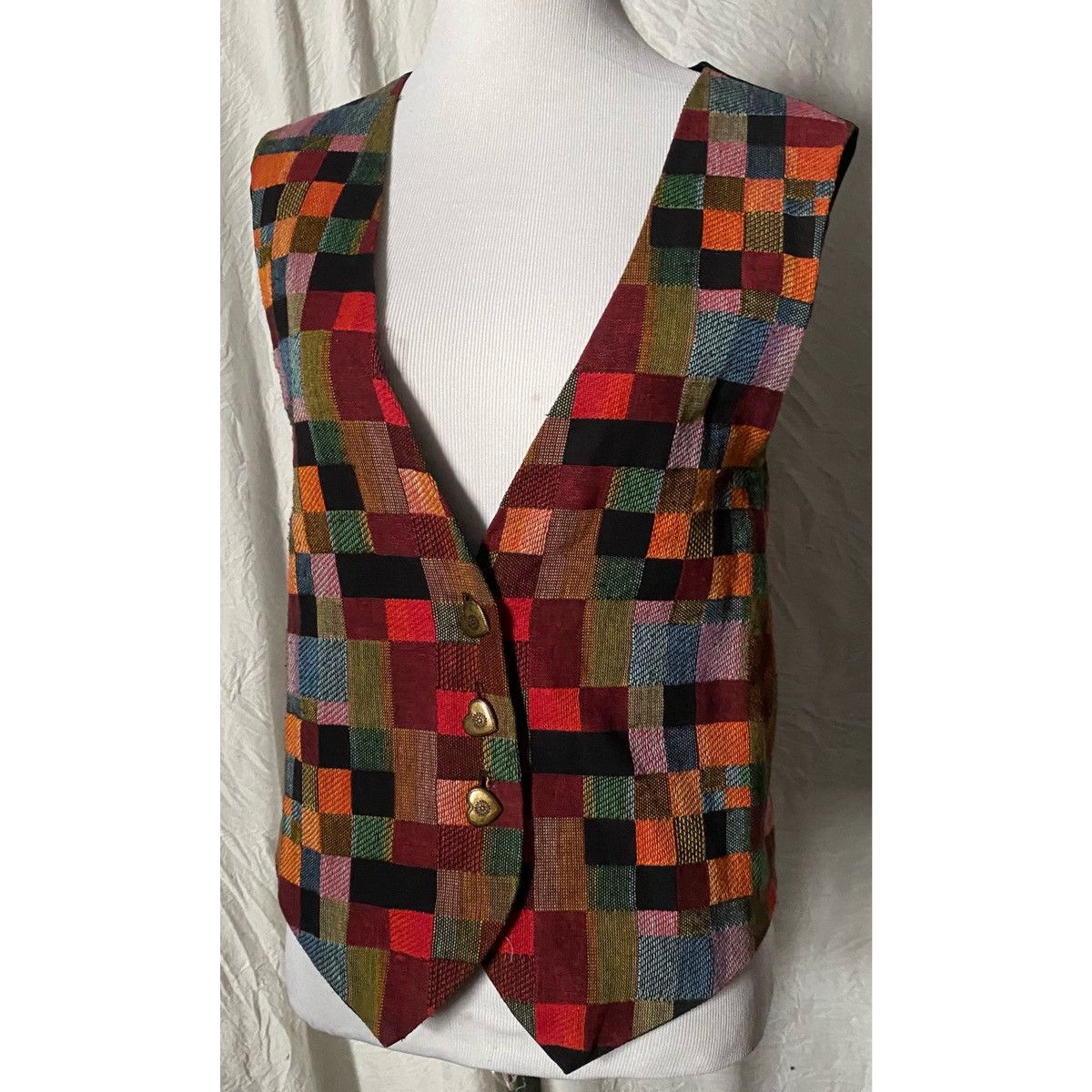 Vintage The Limited, Vintage, Plaid, Festive, Sleeveless Vest, OSFM Size ONE SIZE - 3 Thumbnail