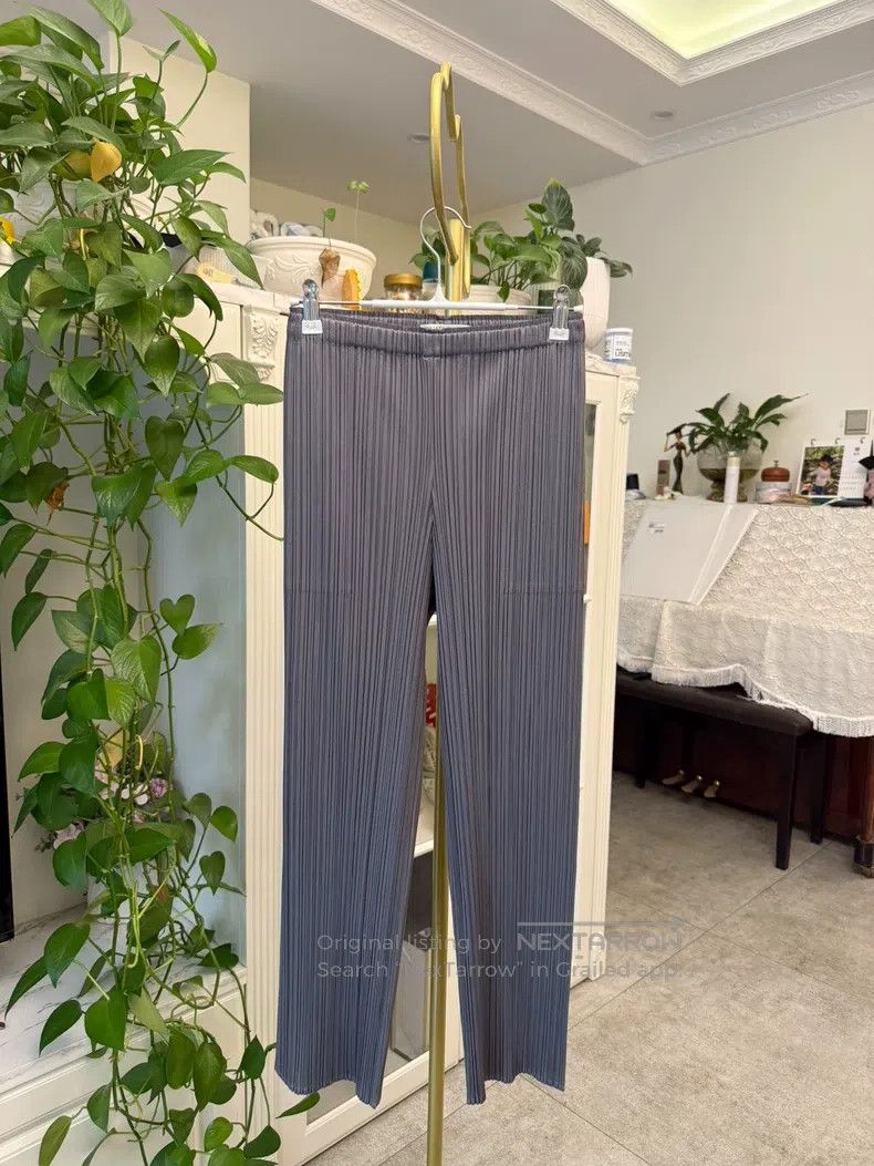 Issey Miyake Issey Miyake size:1 Dark Gray Straight - Leg Pants Size 31" - 1 Thumbnail
