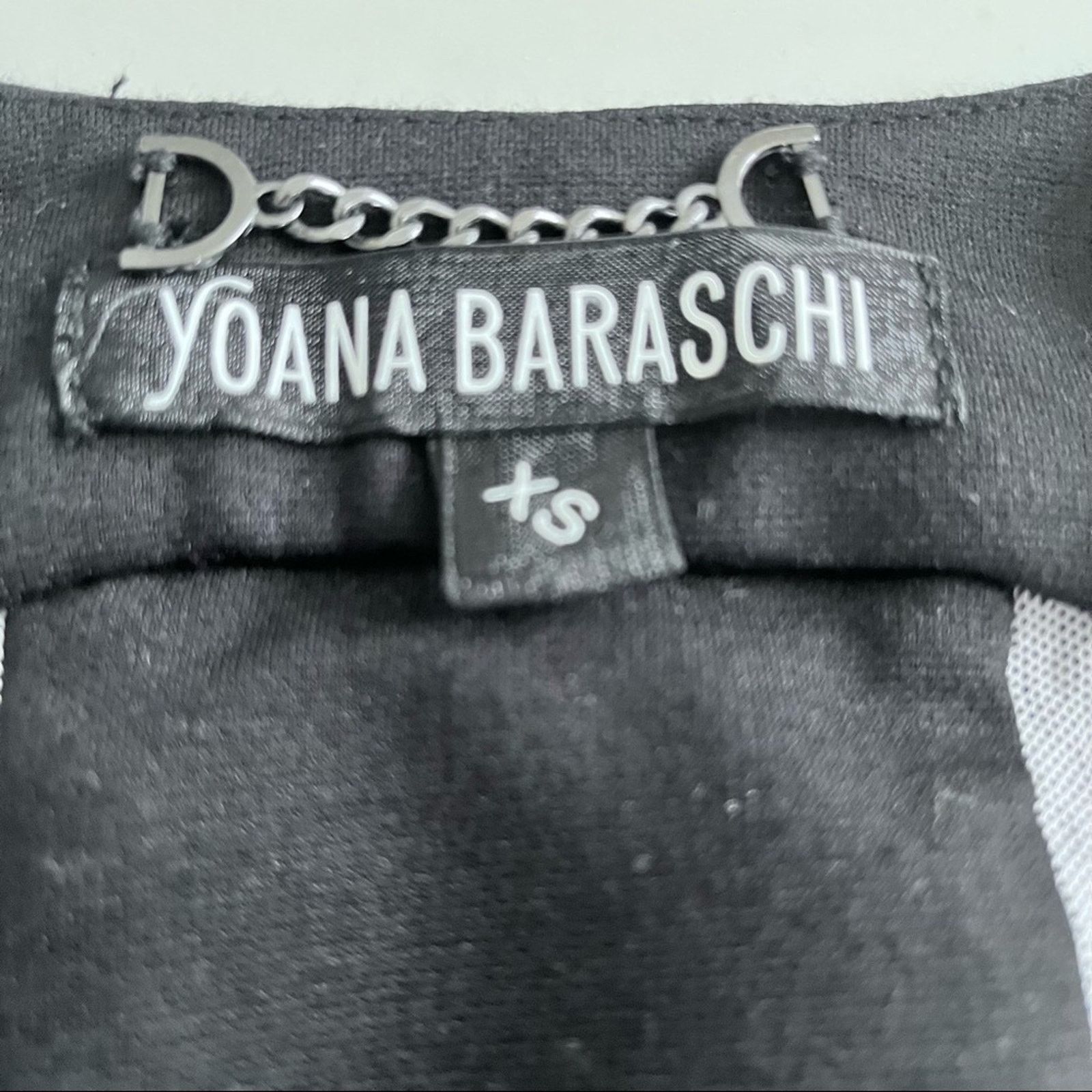 Anthropologie Yoana Baraschi black faux mesh trim motorcycle jacket XS Size XS / US 0-2 / IT 36-38 - 3 Thumbnail