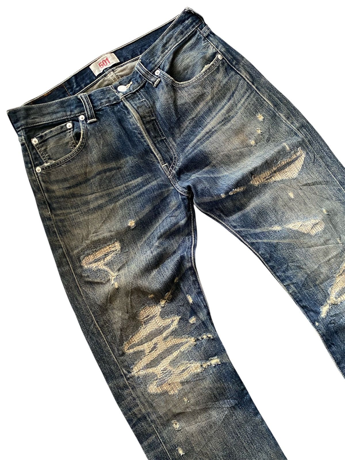 Levi's Levi's 501 Original Distressed Denim Jeans - Japan Release Size US 30 / EU 46 - 2 Thumbnail
