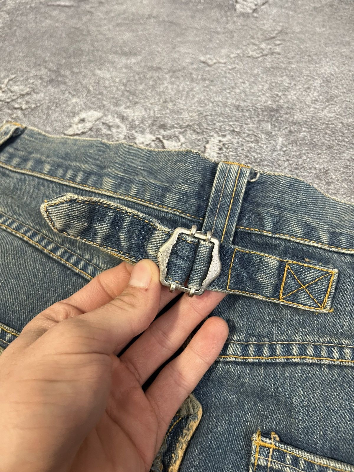 Allsaints Allsaints Big Logo Back Buckle Jeans Y2K Pants Size US 32 / EU 48 - 4 Thumbnail